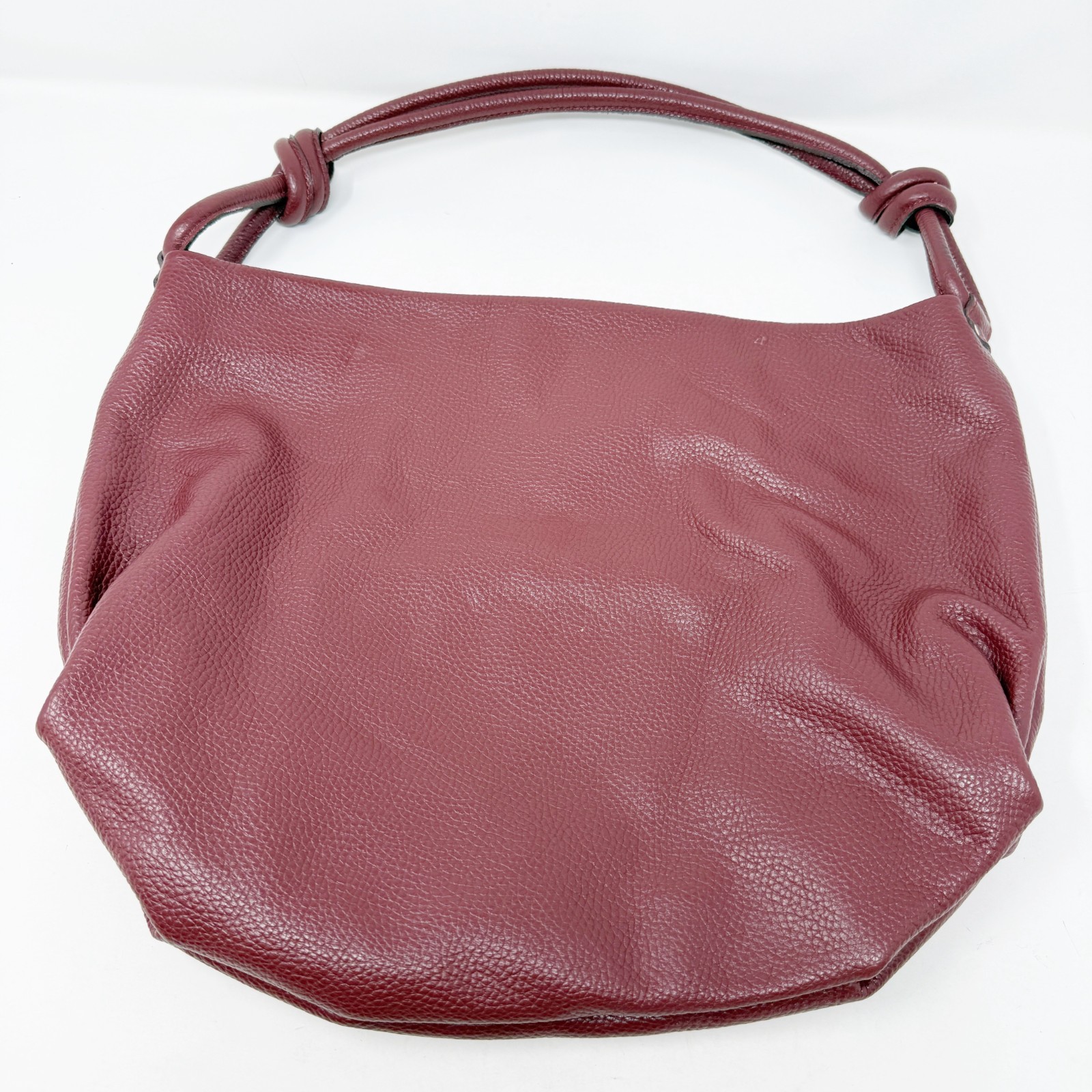 Giorgia Milani Burgundy Dark Leather Shoulder Bag Made in Italy
