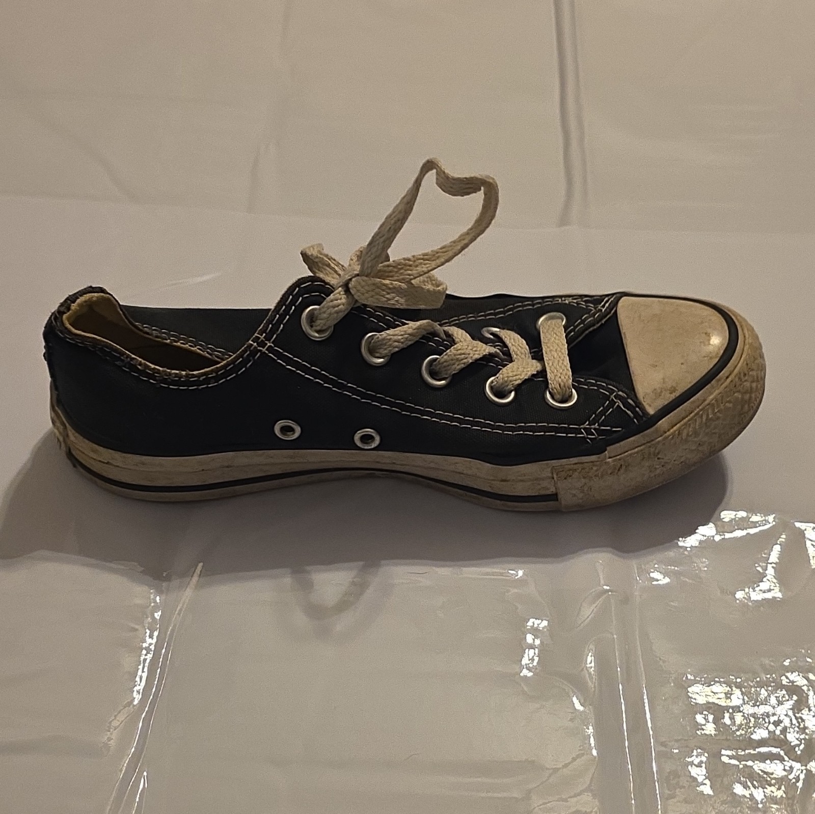 Converse Chuck Taylor All Star Low Top Lace Up Sneakers Black/White M9166
