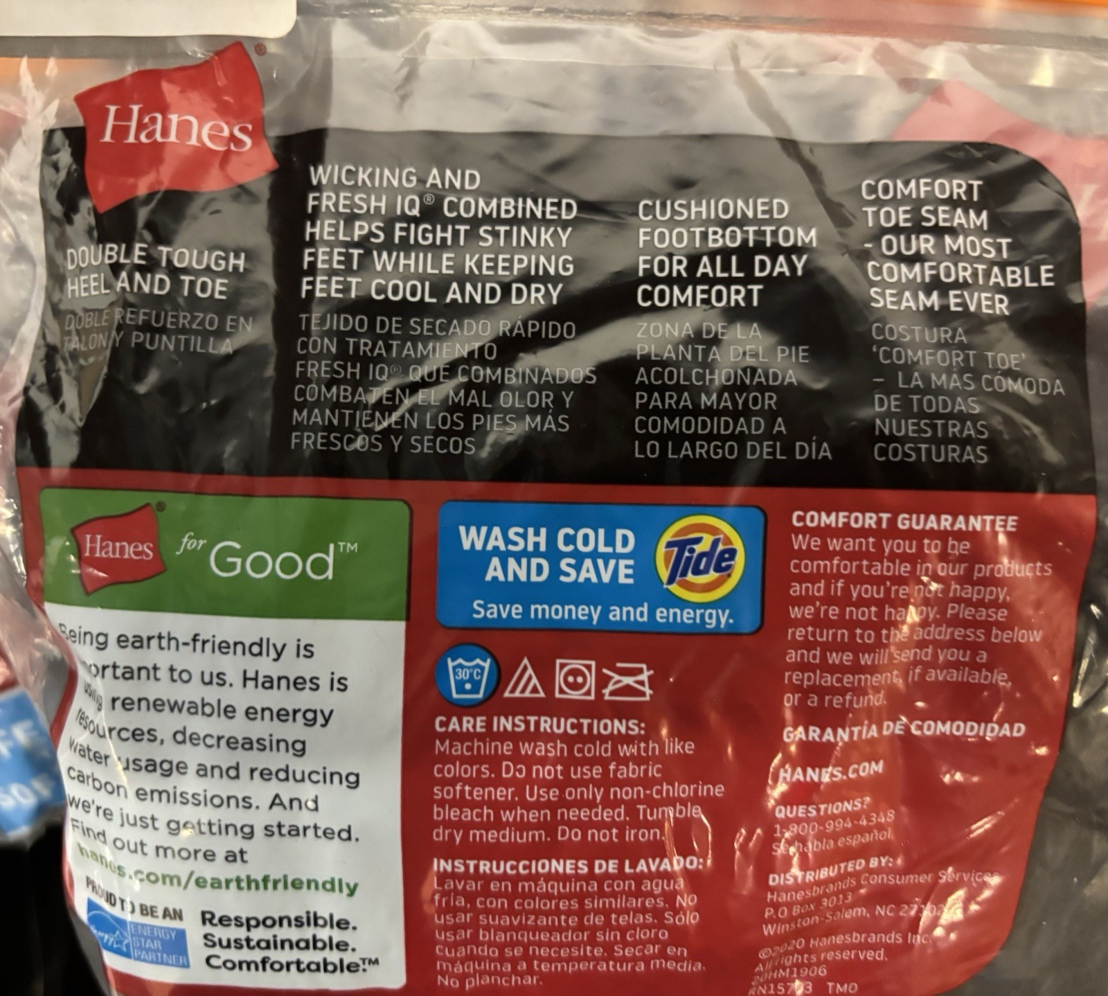 -30 PAIRS (6×5)- Size 12-14 Hanes “SLIGHTLY IMPERFECT” Cushion No Show Socks