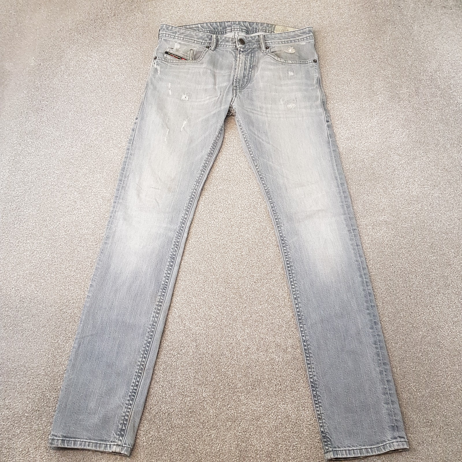 Diesel Mens Jeans 30×32 Blue Thommer-X 0895R Slim Skinny Stretch Distressed W30