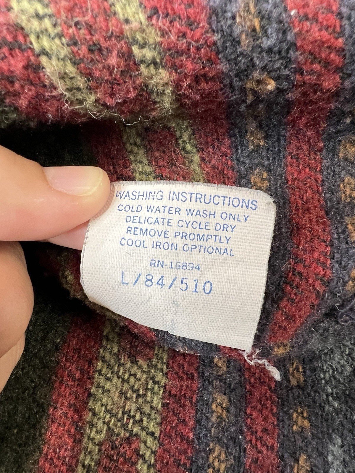 Vintage Sports Master Blanket Lined Denim Jacket Size XL USA Made Aztec