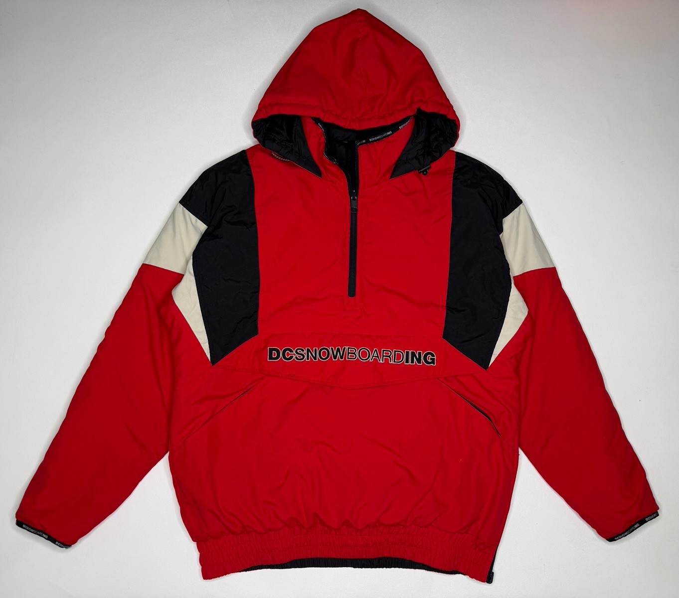 DC Shoes Y2K Skate Reversible Anorak Snowboard Jacket Quilted Starter Pullover M