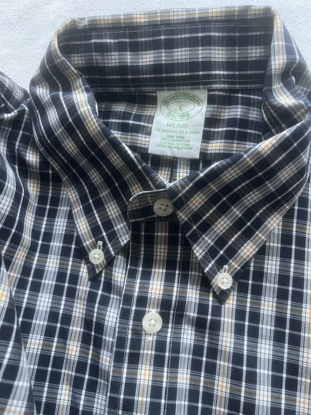 Brooks Brothers Milano Dress Shirt Size L