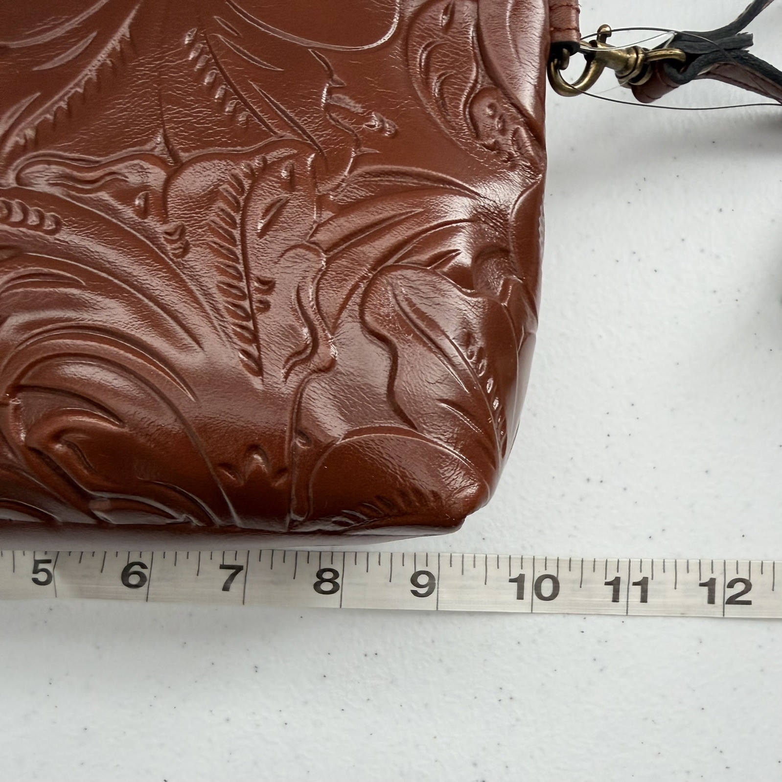 Patricia Nash VALERIE Fold-Over Wristlet/Clutch Leather-Tooled Florence NWT