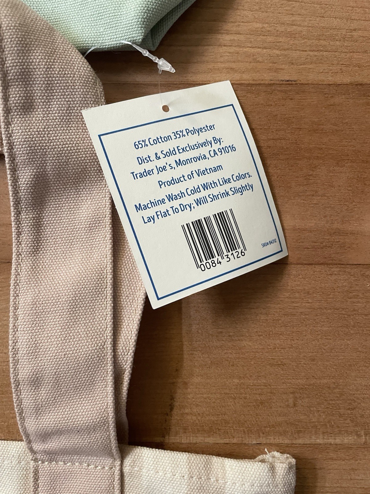 Trader Joe’s Mini Canvas Totes, Striped Pastel, Set of 4