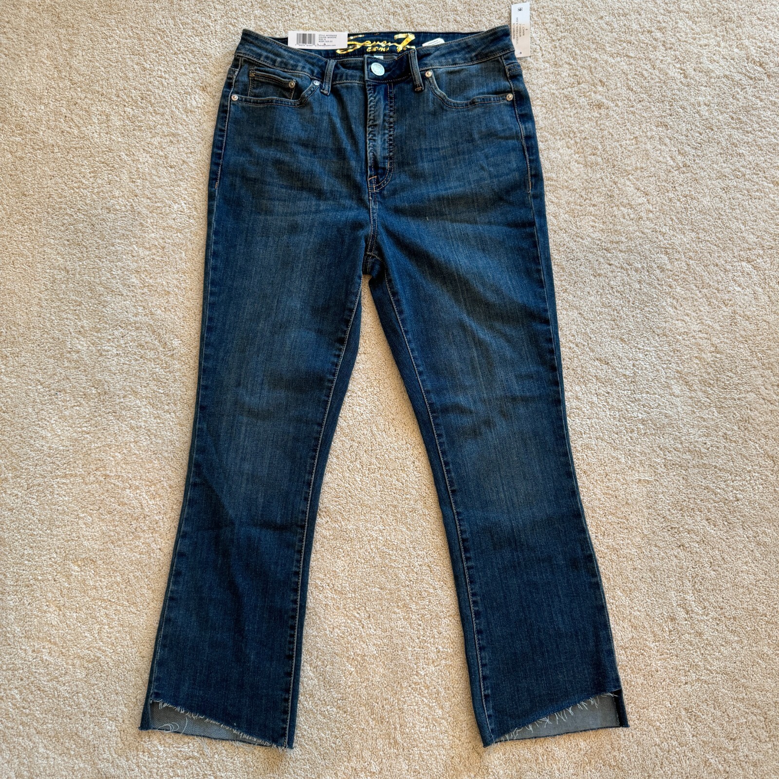 Seven7 Ladies High-Rise Step Hem Cropped Fashion Jean Size 8