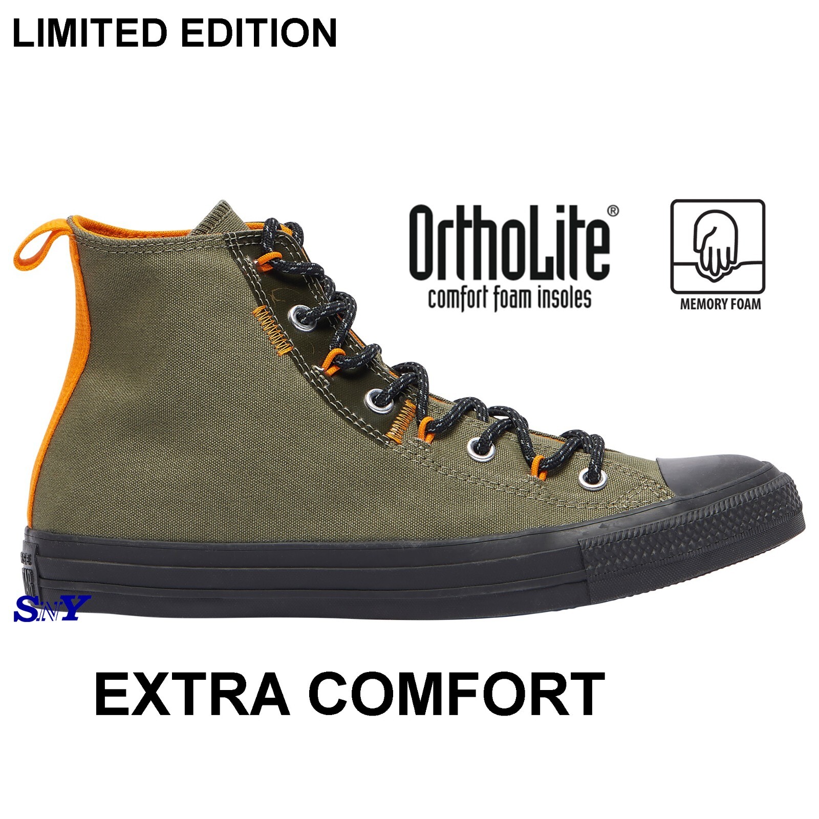 CONVERSE Chuck Taylor CTAS Hi CX Reflective Shoe Laces Breathable Lightweight