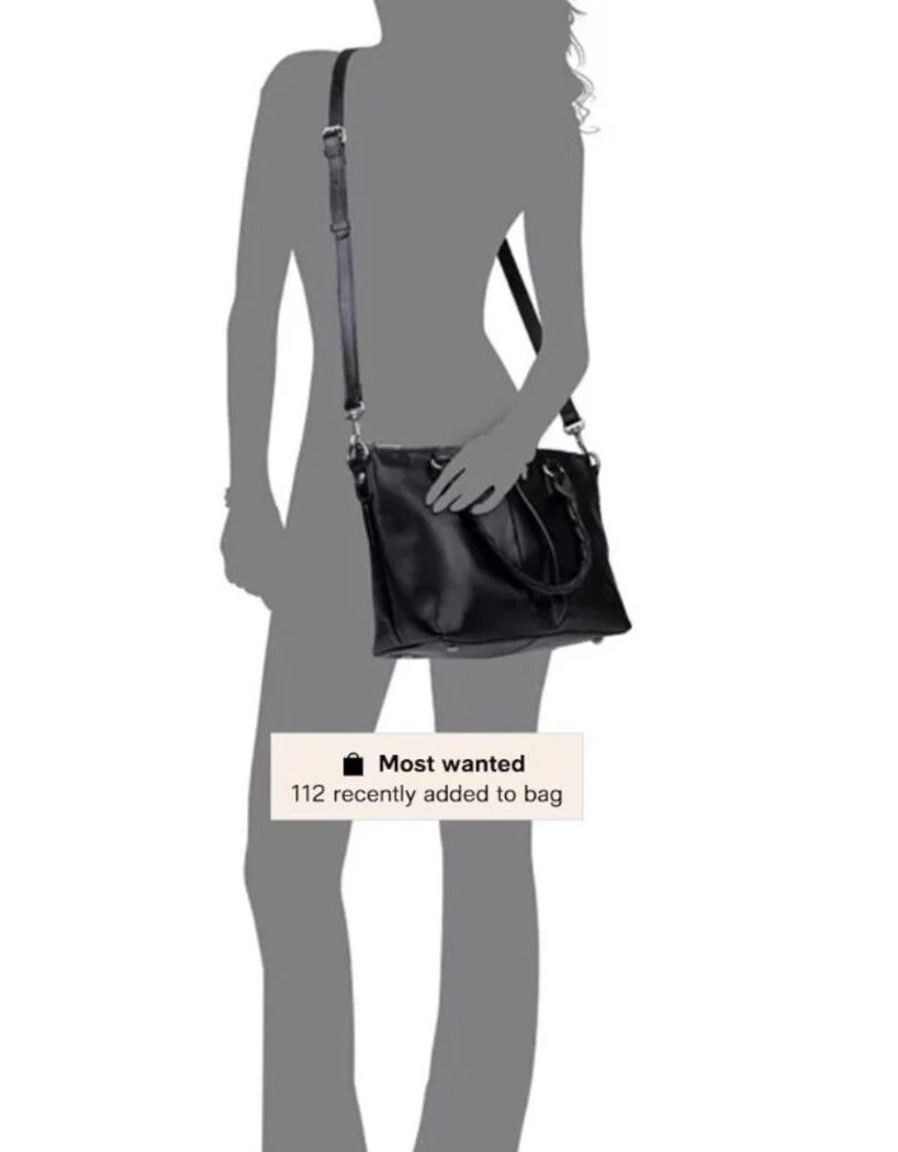 Patricia Nash Black Leather Tote Bag