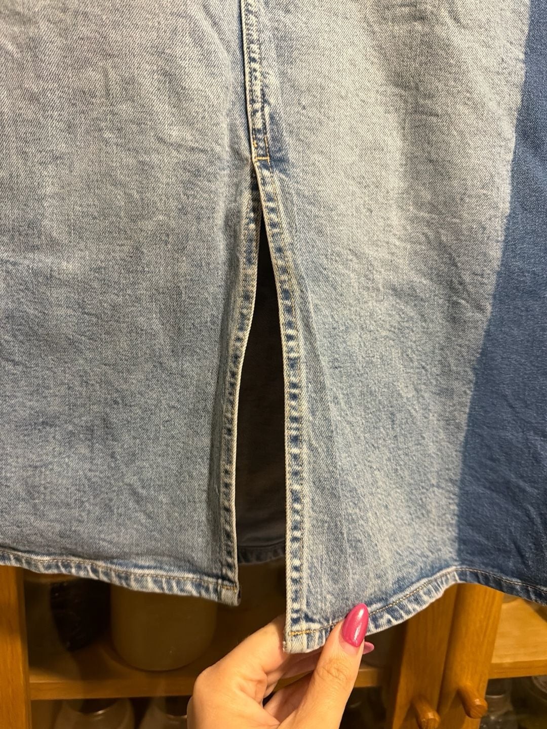 GAP Denim Colorblock Two-Tone Midi Skirt Size 12/31