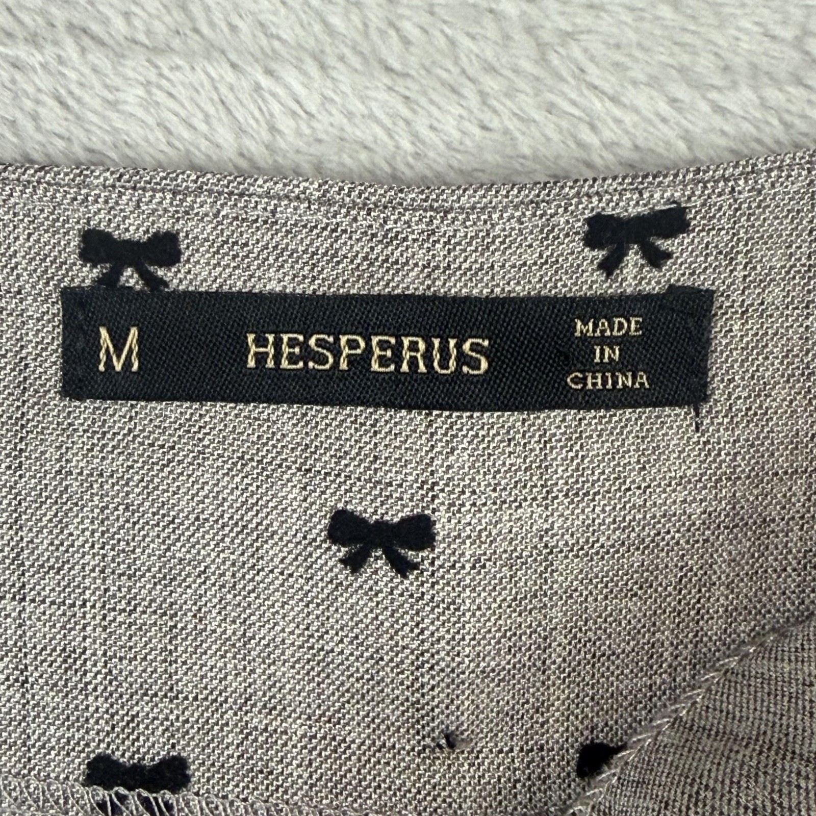 Hesperus Womens Pleated Bow Print Skort Gray Kawaii Skimmer CHP40596-1 Size M