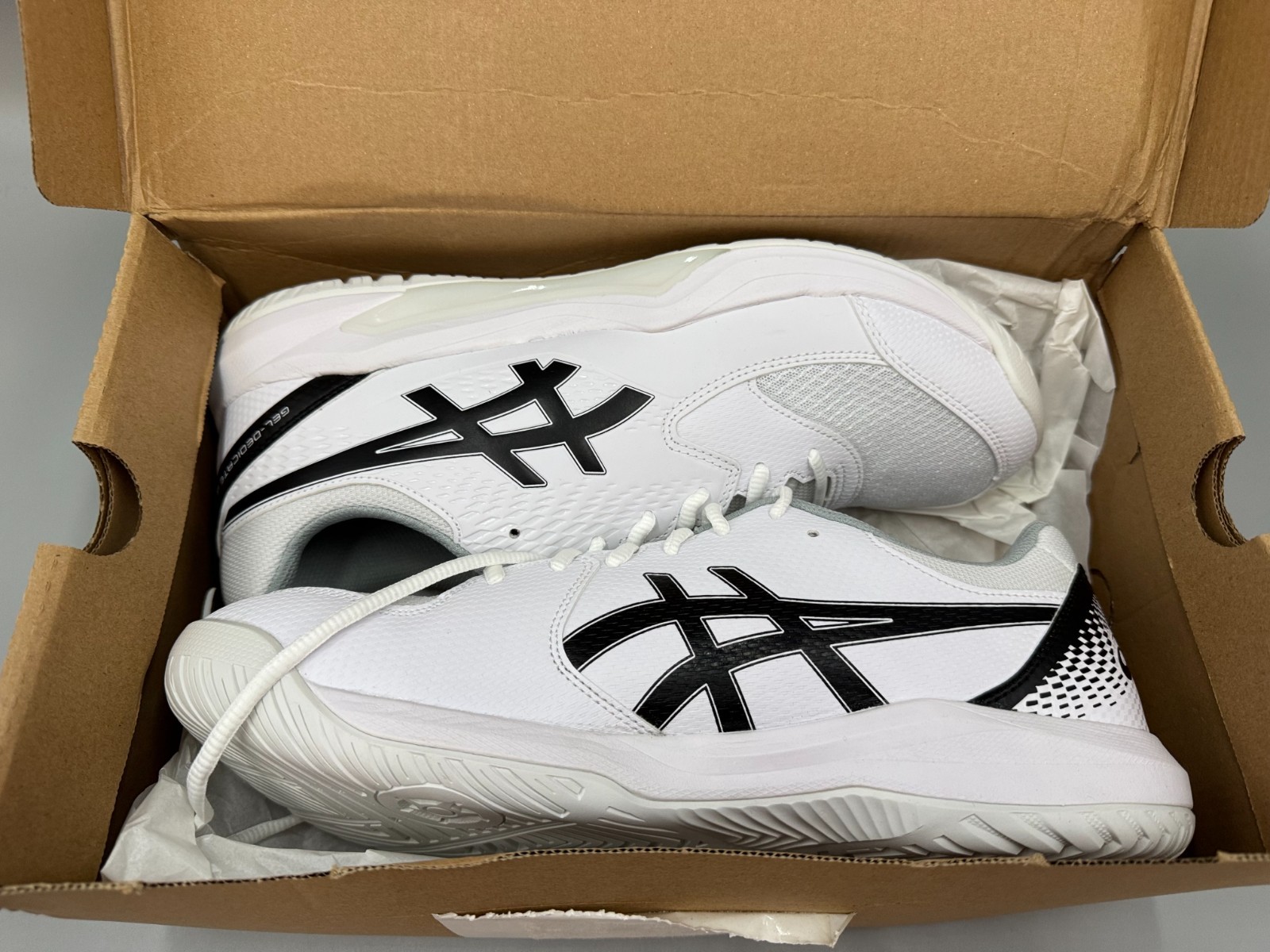 Men’s ASICS GEL-Dedicate 8 Tennis Pickleball Sneakers, White, Size 12 New w/Box