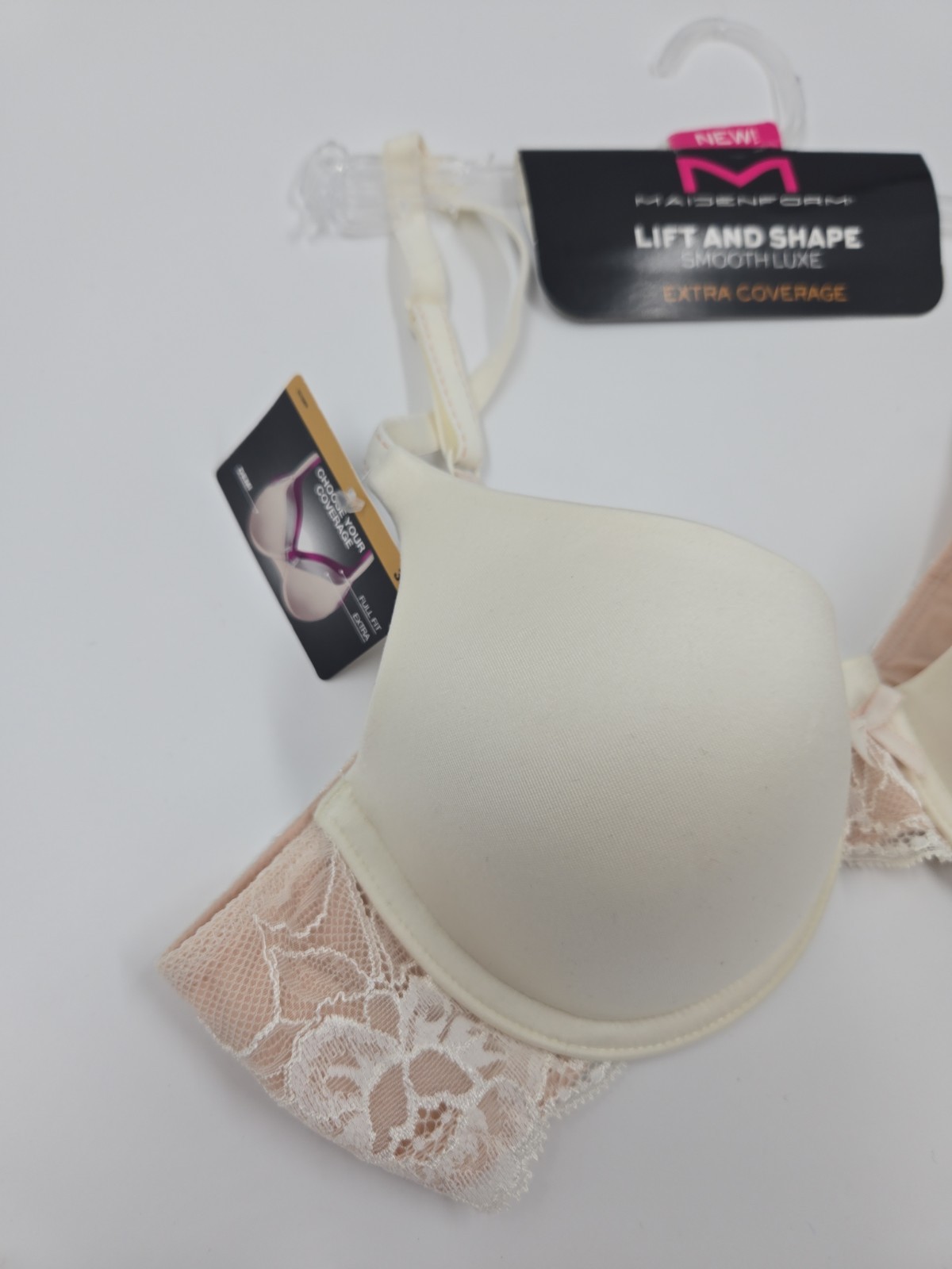 Maidenform Lift & Shape Smooth Luxe Extra Coverage 36A T-shirt Bra In Ivory