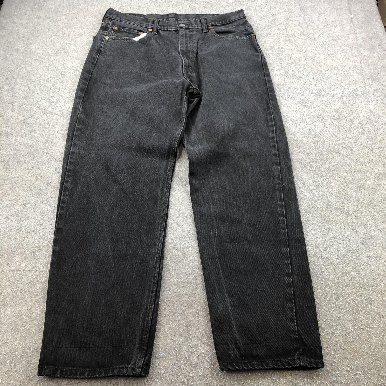 Levis 550 Jeans Mens 36×32 Gray Charcoal Wash Relaxed Tapered Denim Pants Casual