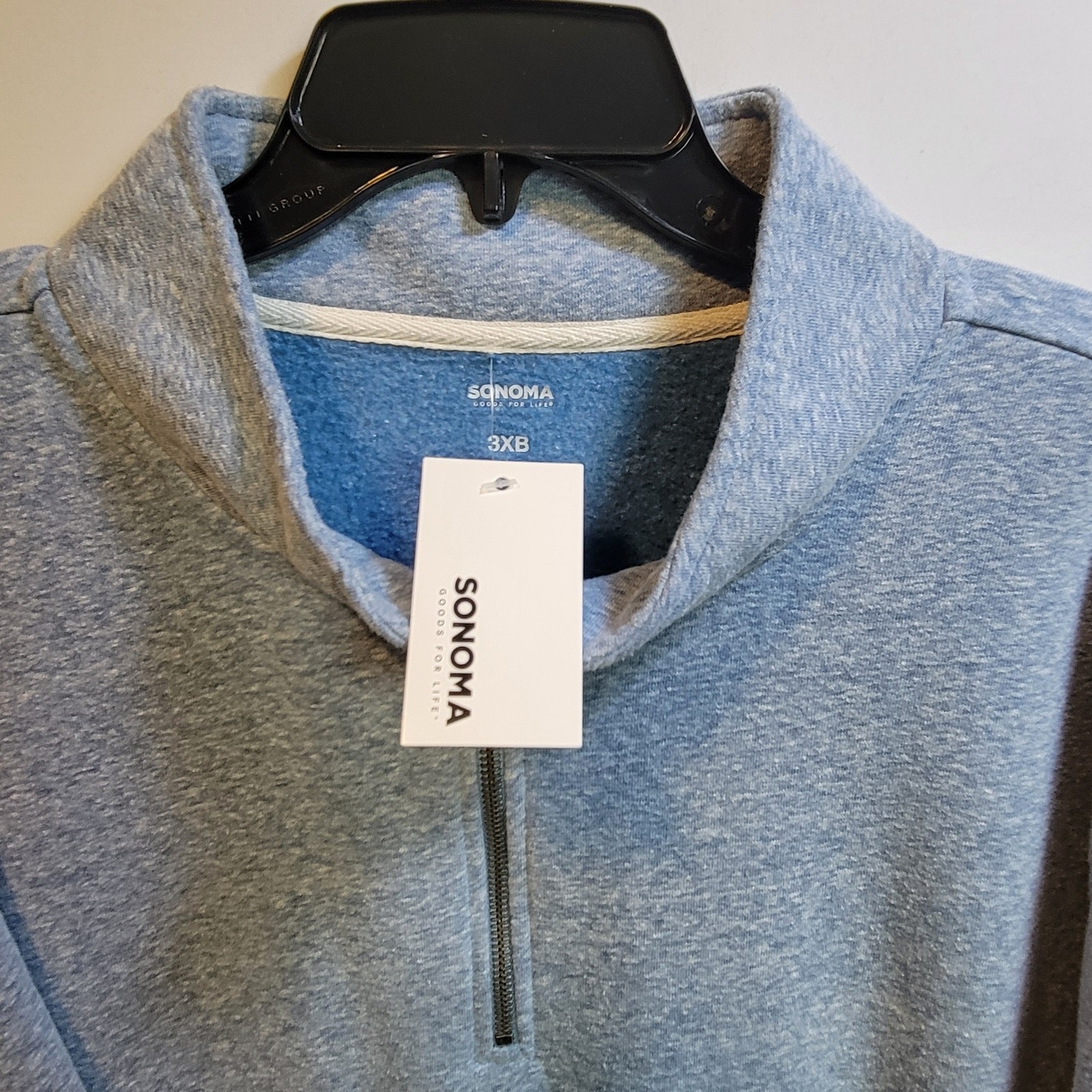 NWT Sonoma Men’s Big and Tall 3XB Three-Quarter Zip Pullover