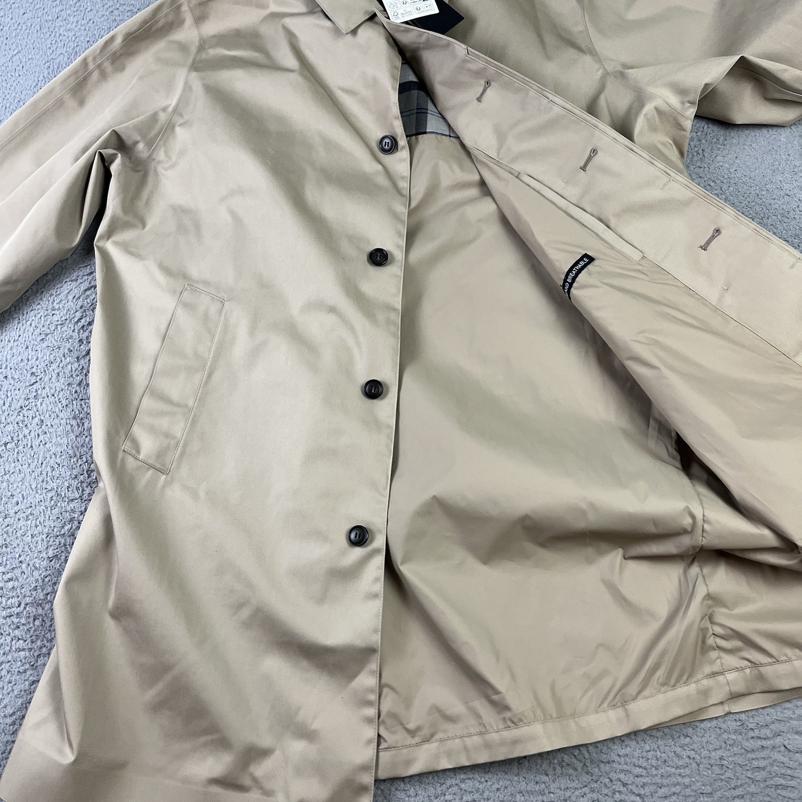 Barbour Rokig Waterproof Jacket Mens 2XL Washed Stone NEW