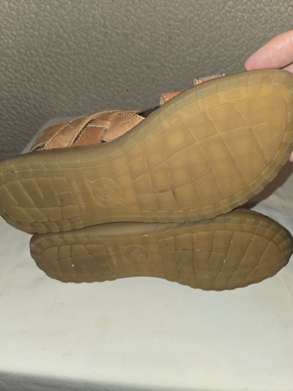 Born Manta Sandals Feature Brown Leather Straps And Elastic Gore Details For…