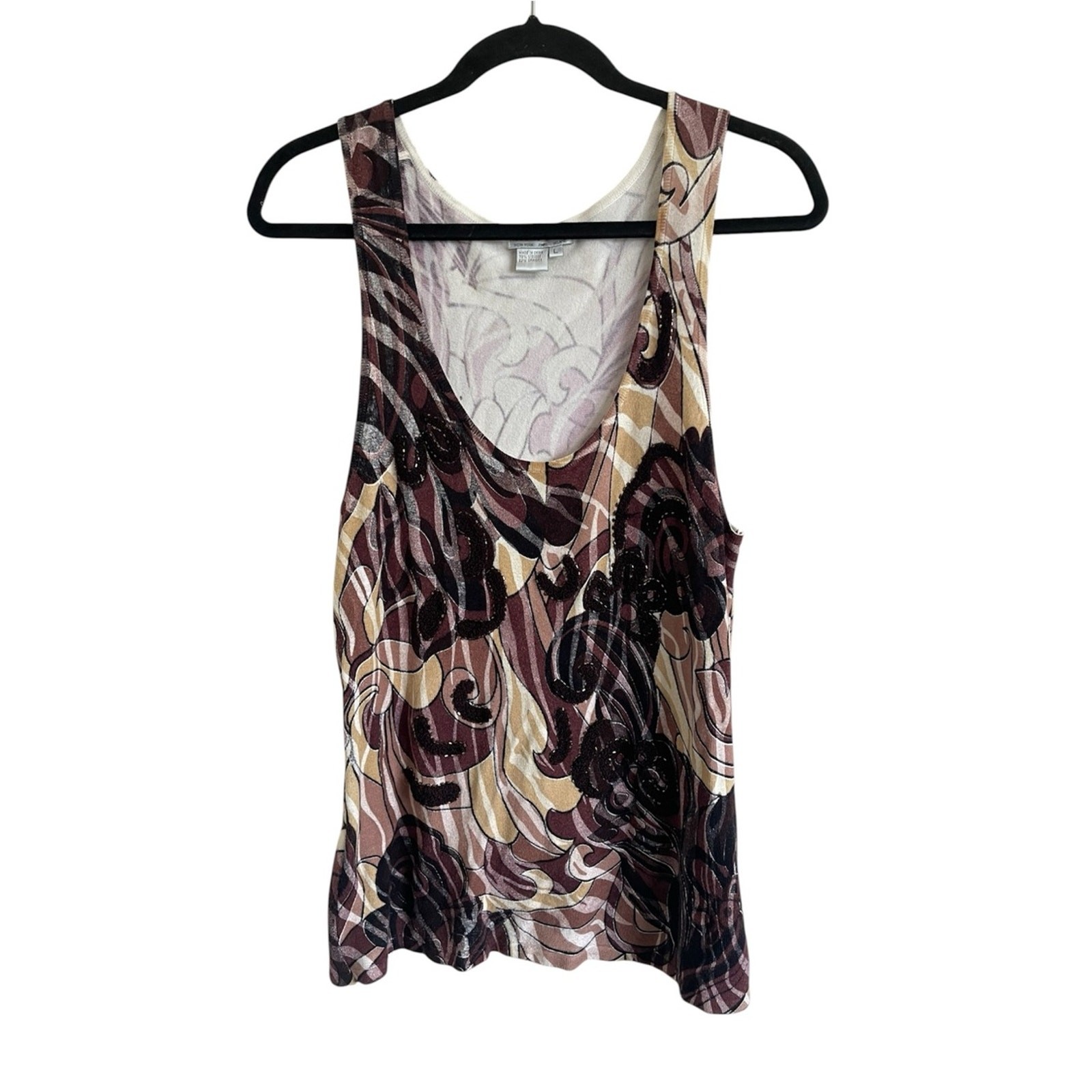 Vintage Y2K Alberto Makali multicoloured Sequin knit Elevated Tank top