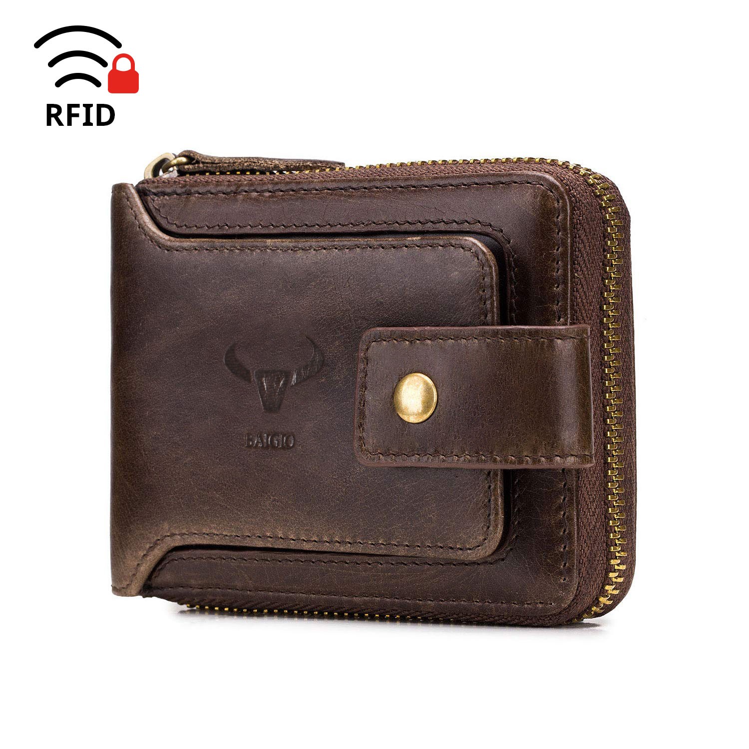 Men Wallets Genuine Leather Exceptional Slim Purse ID Card Holder Coin Pocket US