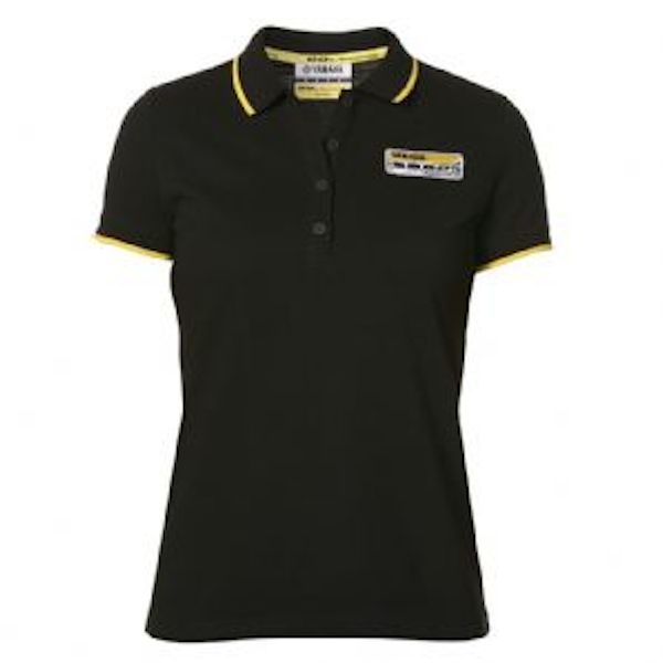 New Official Yamaha 60th Anniversary Woman’s Black Polo Shirt – 16 17005