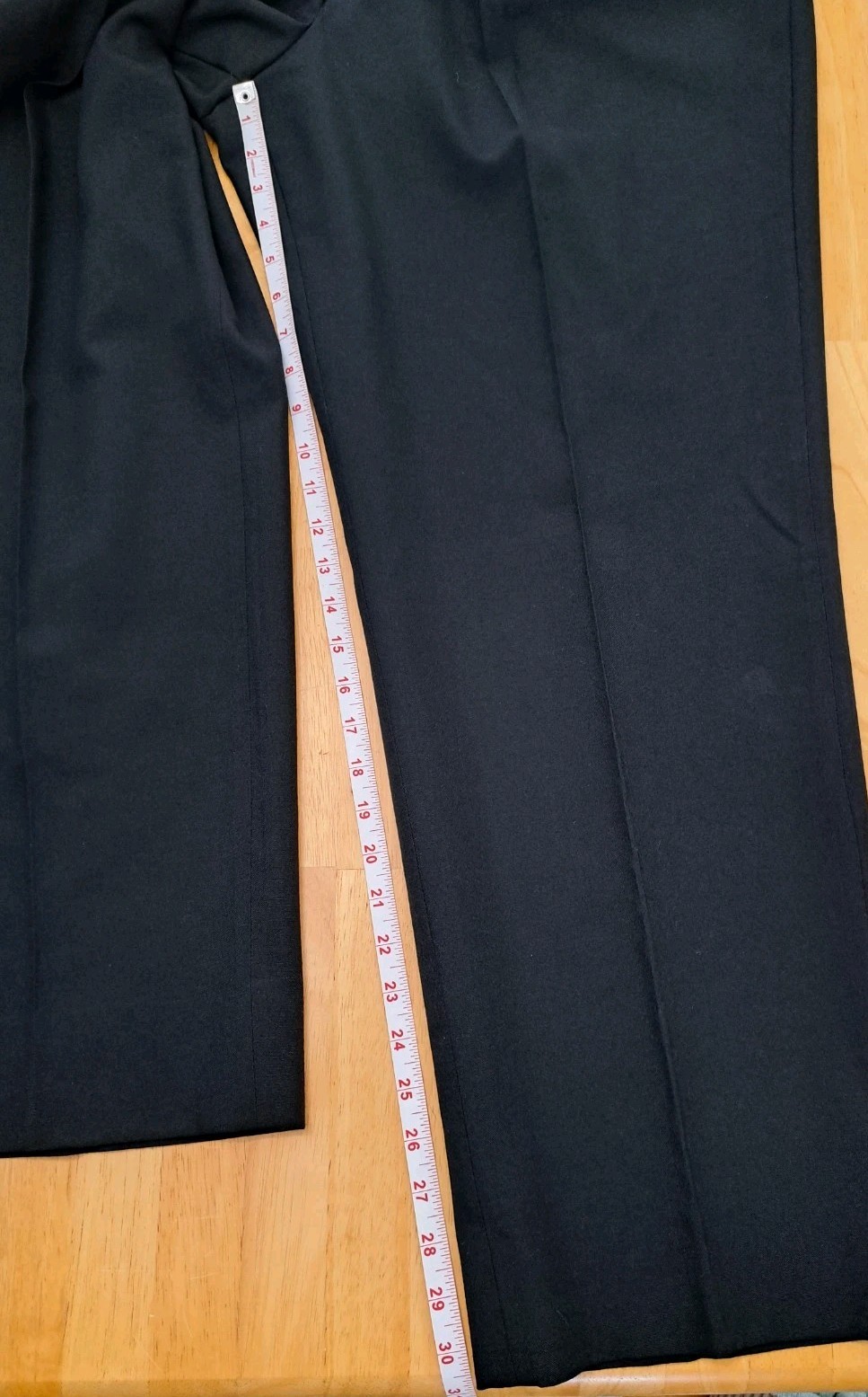 Stafford Tailored Fit Black Suit 50R Jacket 42×30 Pants Polyester & Worsted Wool