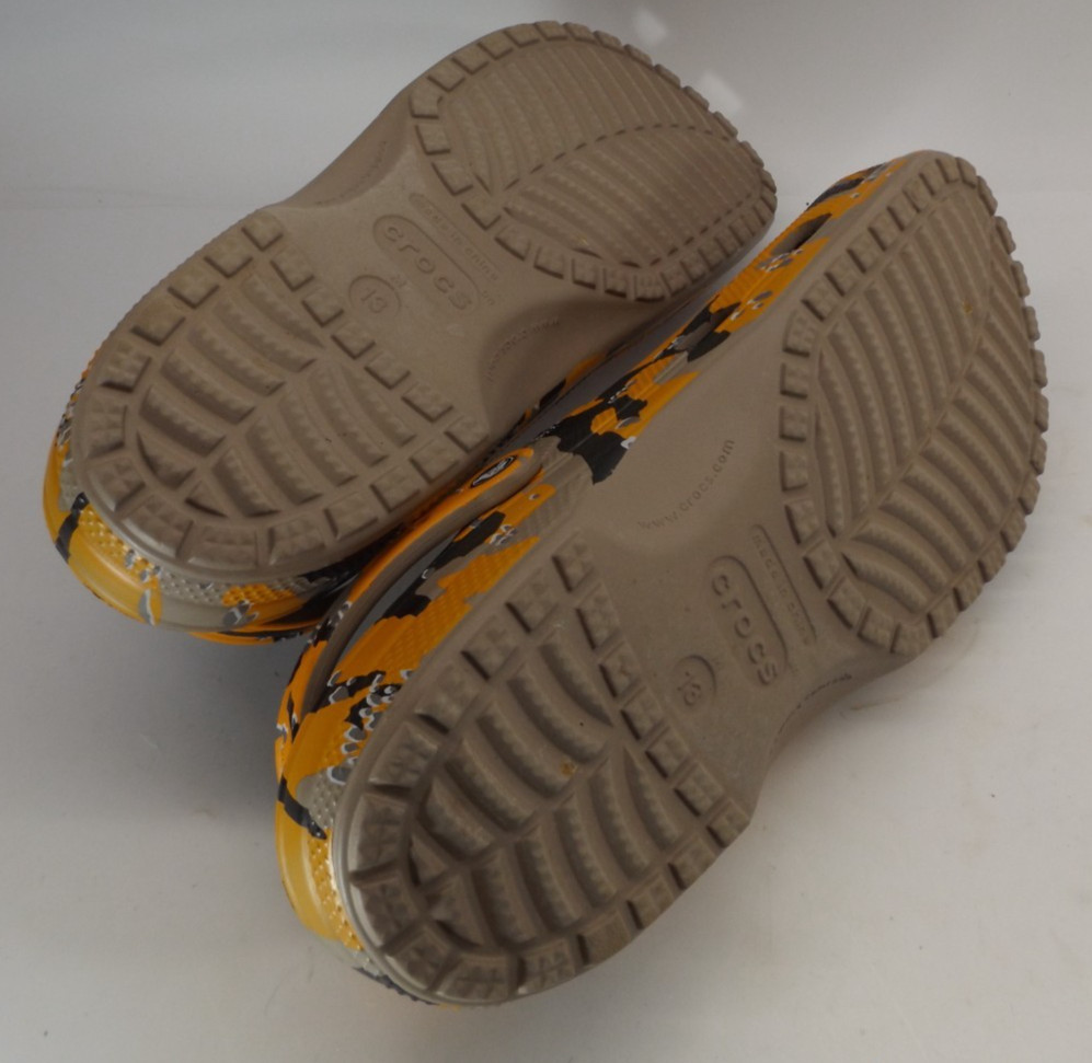 Mens 13 Crocs Classic Clog Shoes Duck Camo Classic Orange Tan Black White