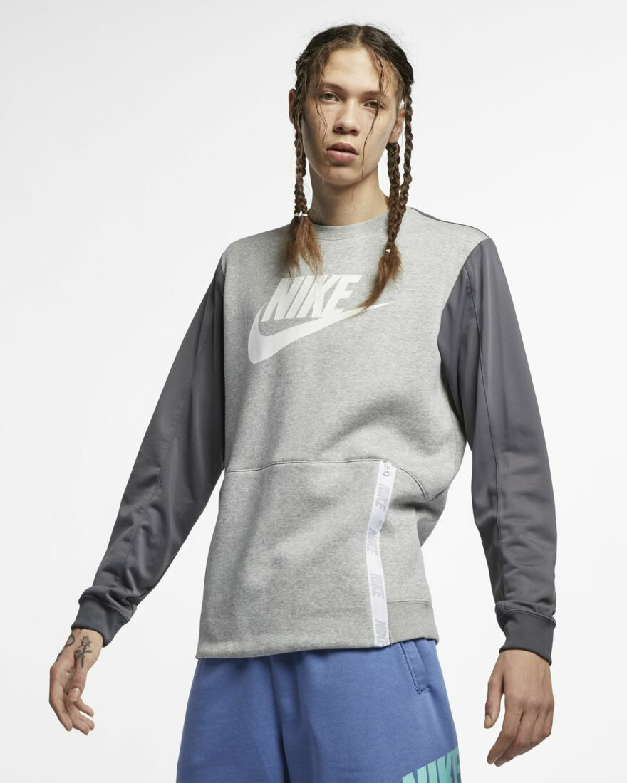 Nike Men´s Pullover Fleece Zip Pocket Sweatshirt XL Gray BV4929