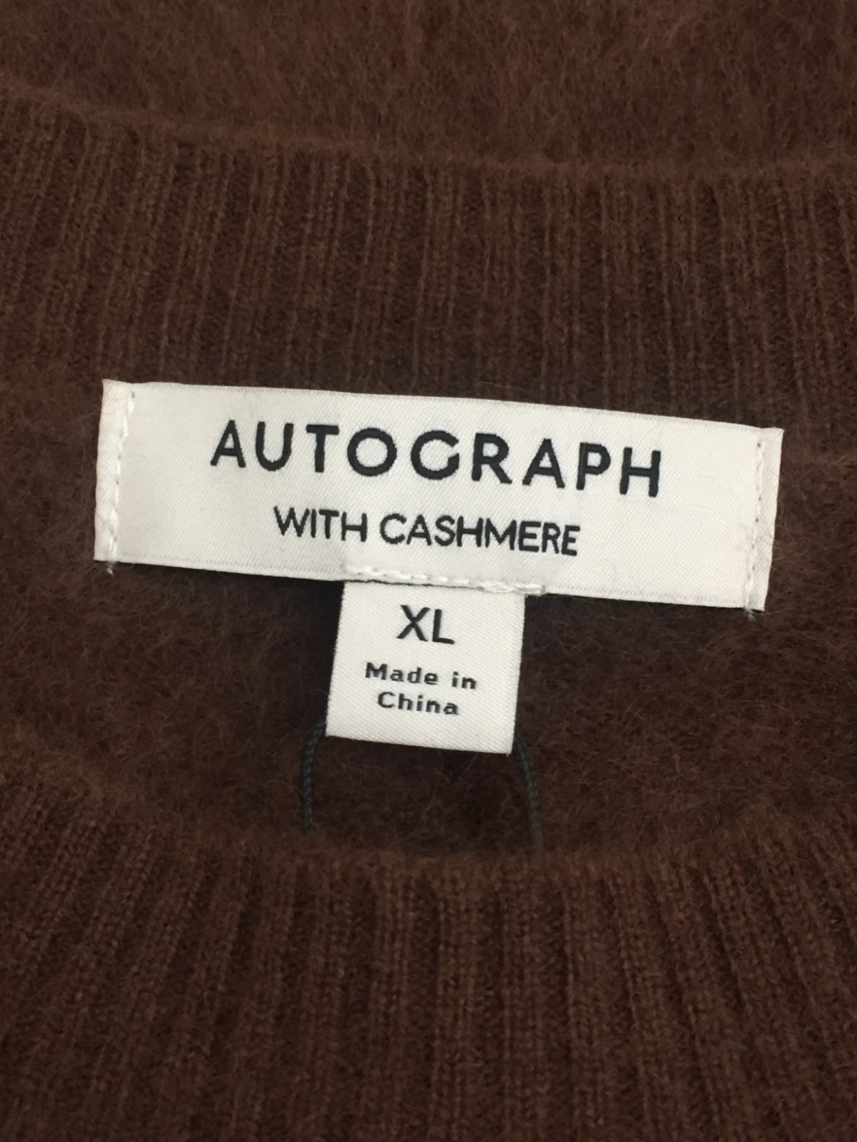 Autograph Women’s Jumper Size XL Conker Brown Knit With Cashmere S/Sleeve New