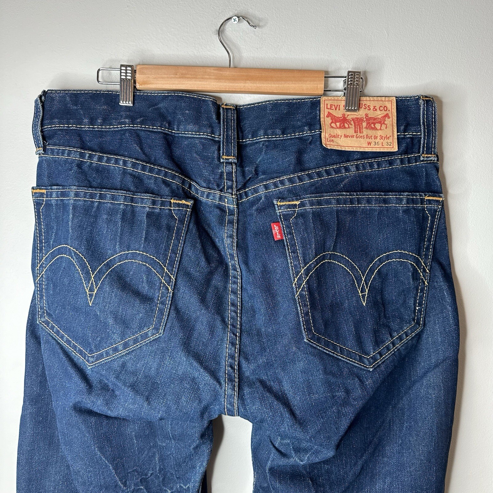 Vintage Levis Real Loose Type 1 Jeans Mens 36×32 Blue Classic American Y2K Baggy