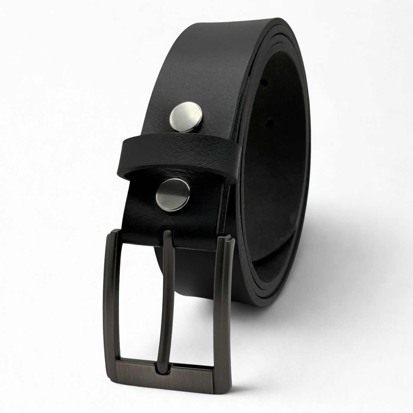Full Grain Buffalo Leather American Made Belt Black Brown 32″ – 56″ Width 1.35″