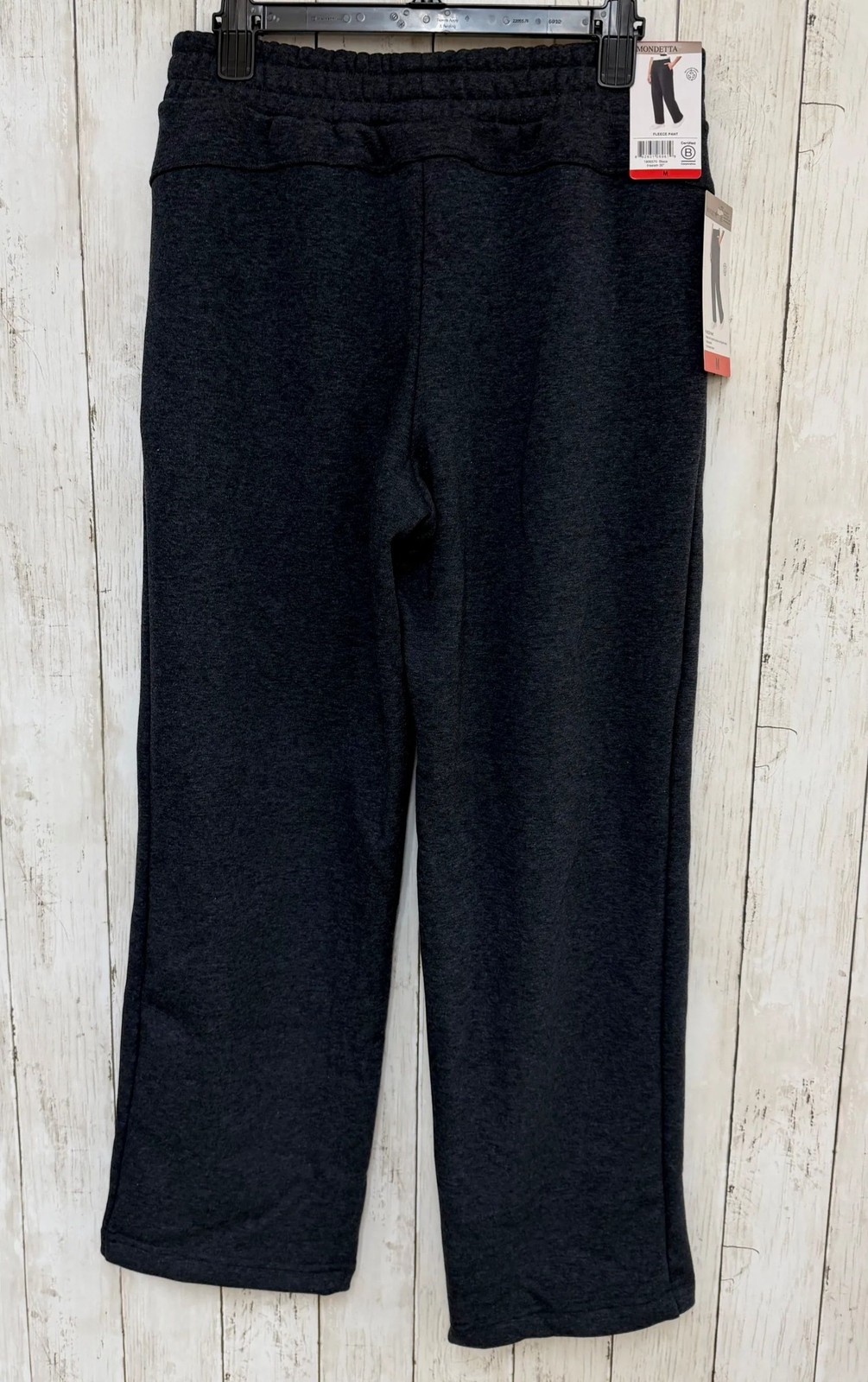 Mondetta Womens Lounge Pants Medium Black Straight Leg Sweatpants 30 Inseam NWT