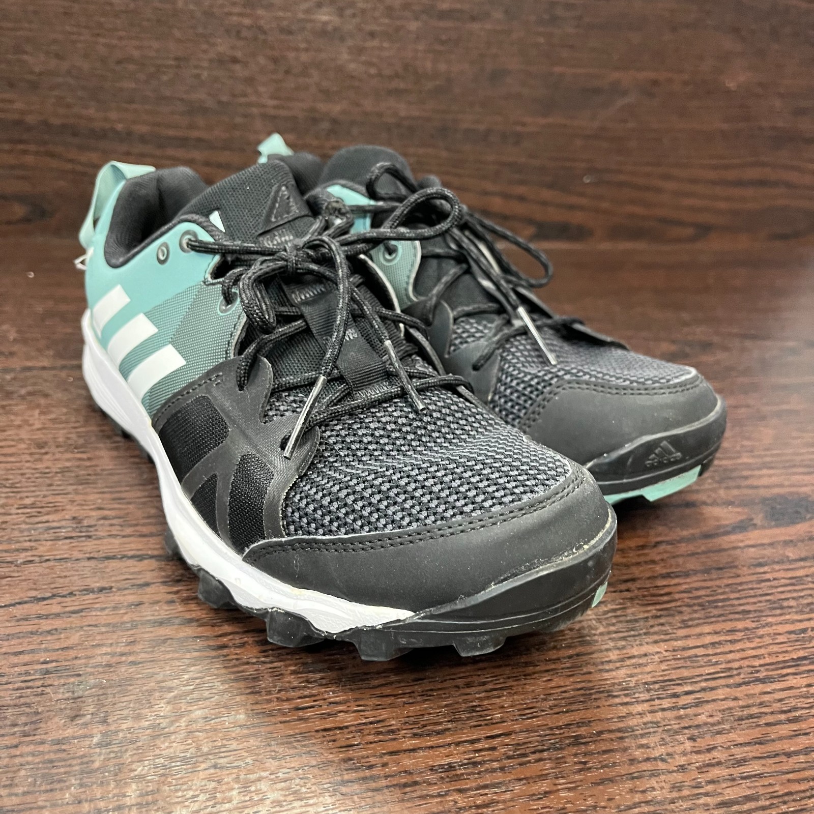 Adidas Kanadia 8 TR Women’s Trail Running Shoes Size 7 Black Green Cloudfoam