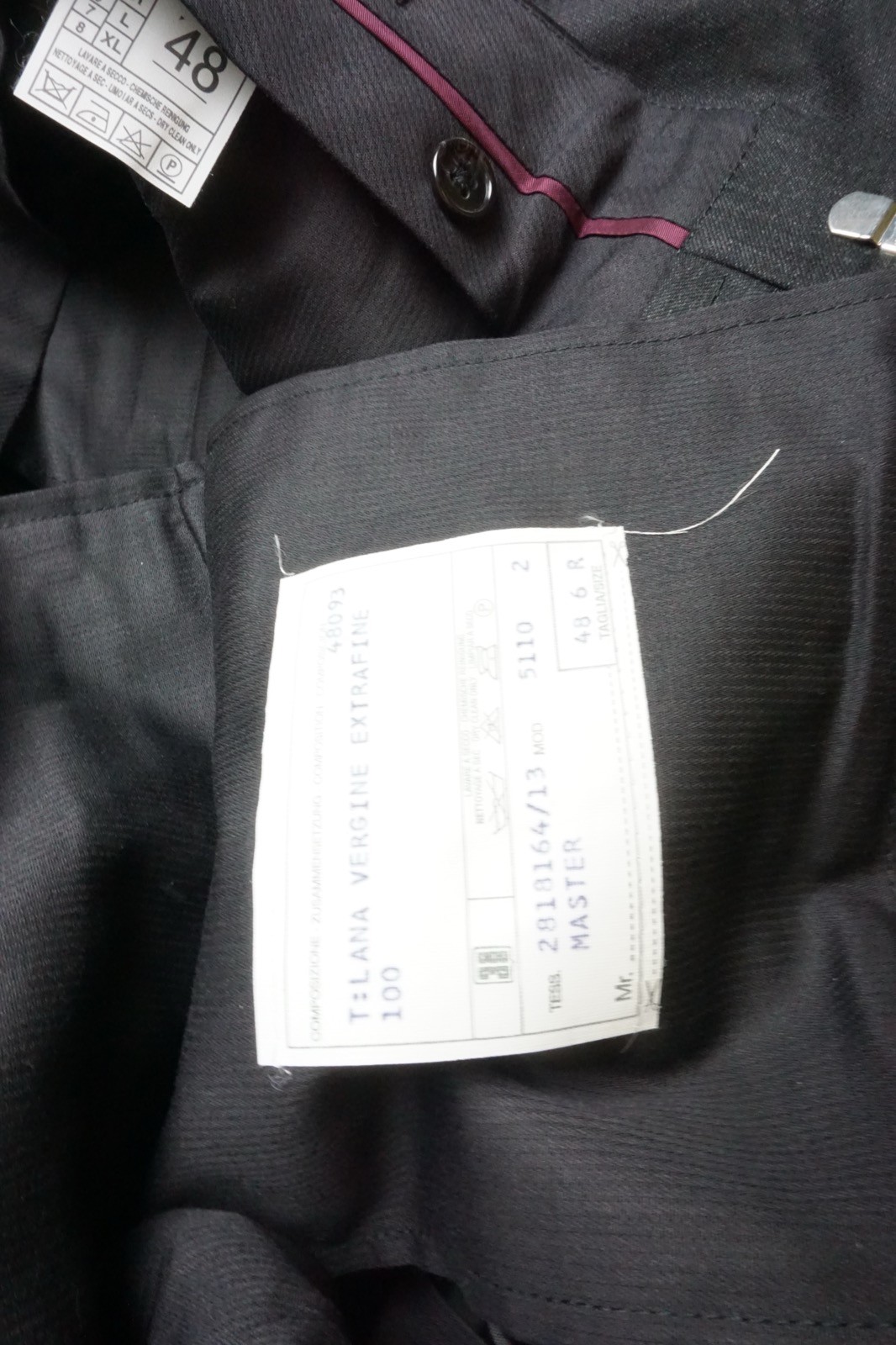 Corneliani Master Charcoal Gray 100% Wool Dress Pants Sz 48R EU BRAND NEW