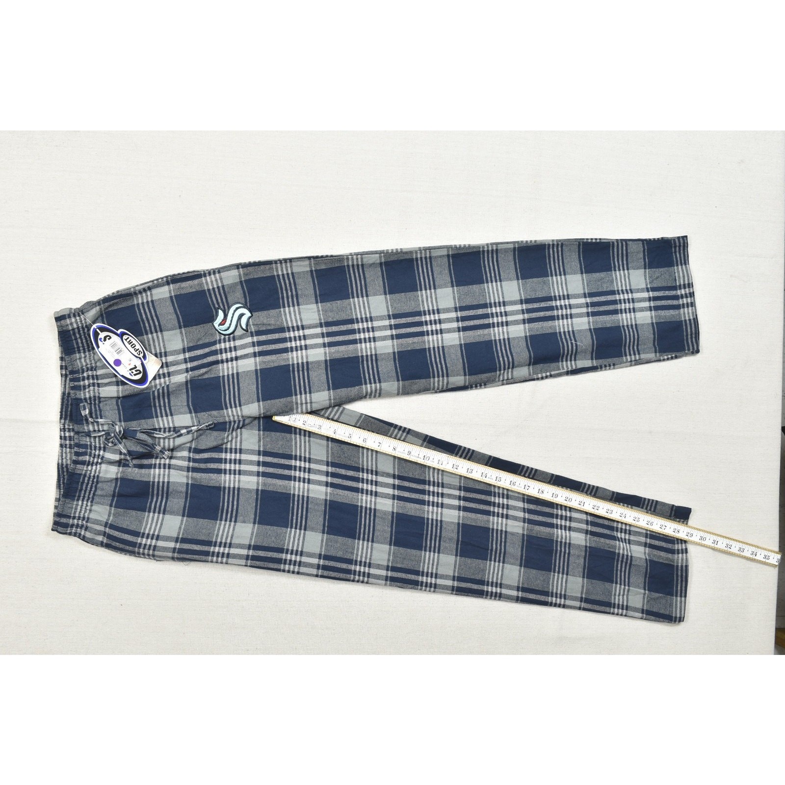 NEW Concepts Sports Seattle Mariners Casual Sleep pants Size S Small Plaid