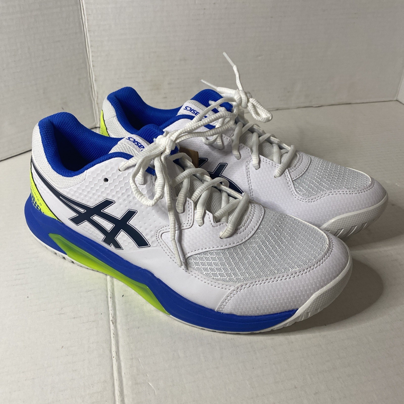 Asics Gel Dedicate 8 Men’s Size 11 Pickleball Tennis Shoes White Black 1041A409