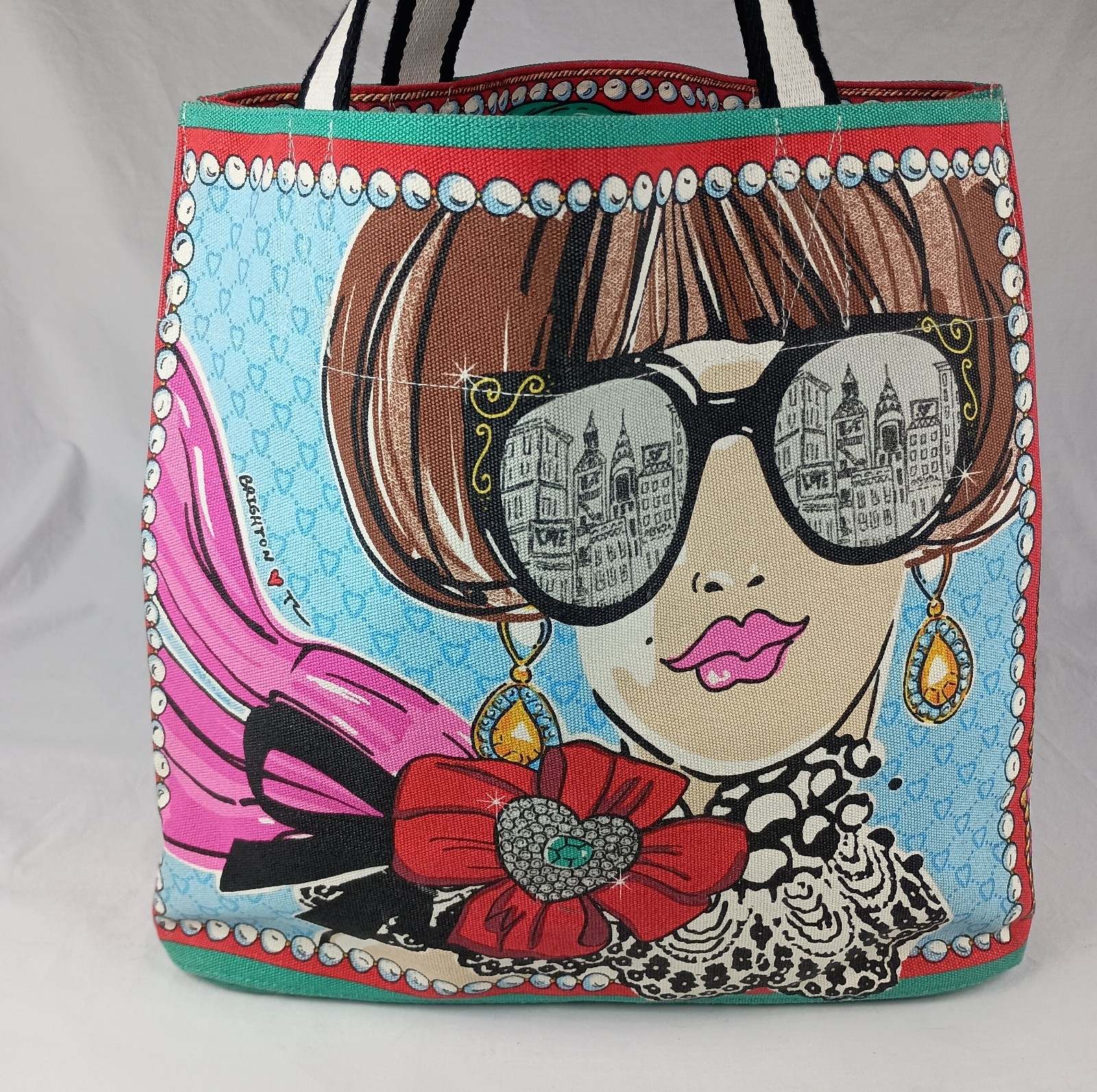Brighton Canvas Tote Bag Sparkle And Shine-Peace Love & Jewels-Large