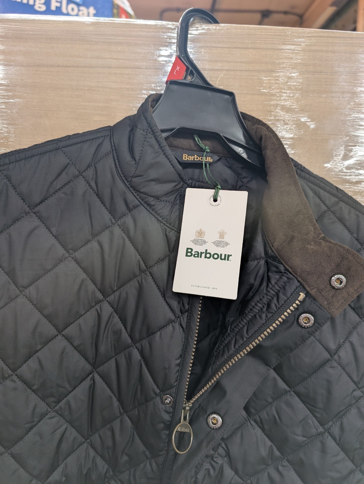 Barbour Men’s Black Lowerdale Quilted Gilet Full Zip Vest Sz XL