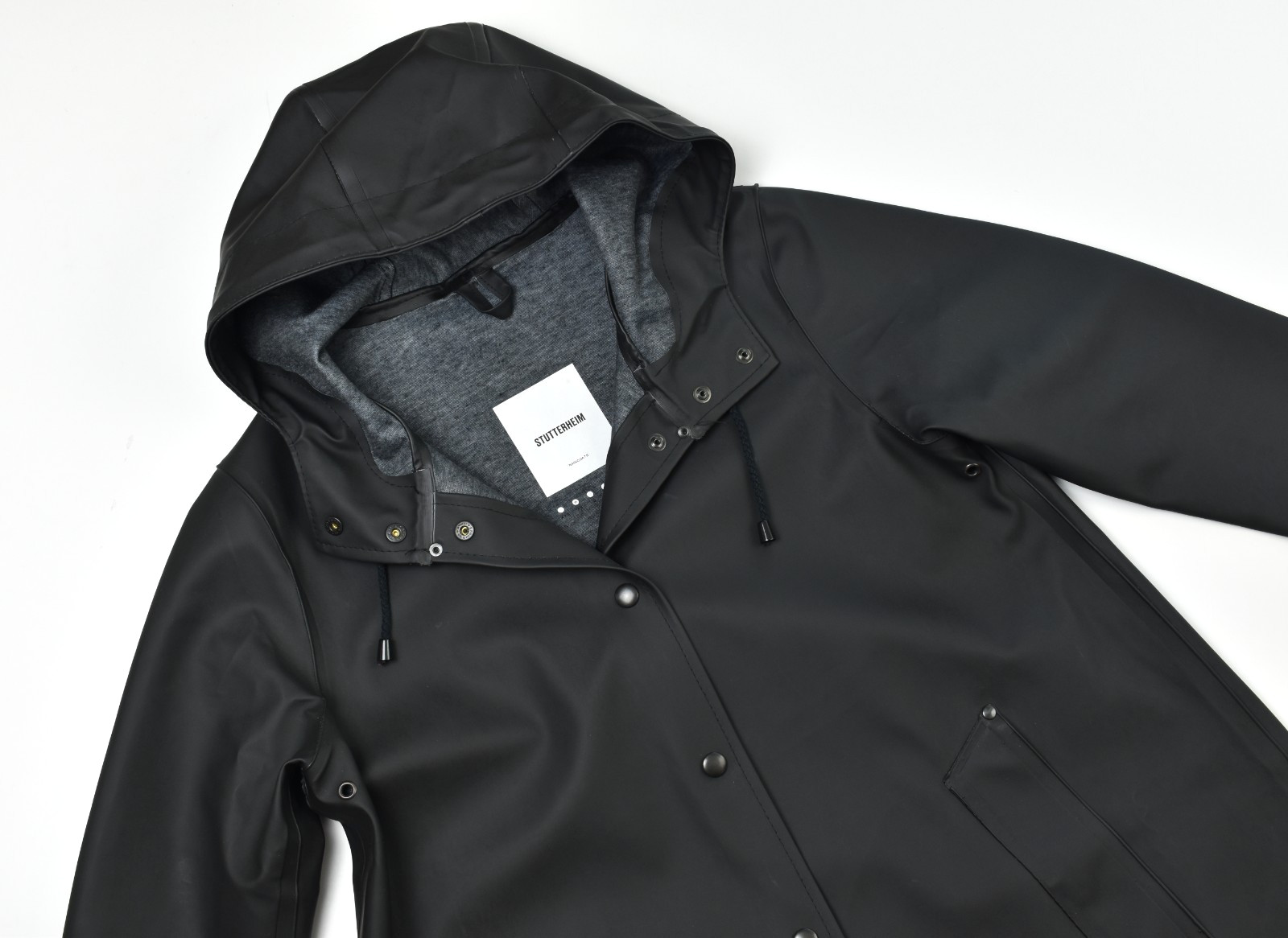 Stutterheim Mosebacke Raincoat XS PVC Rubberized Waterproof Jacket