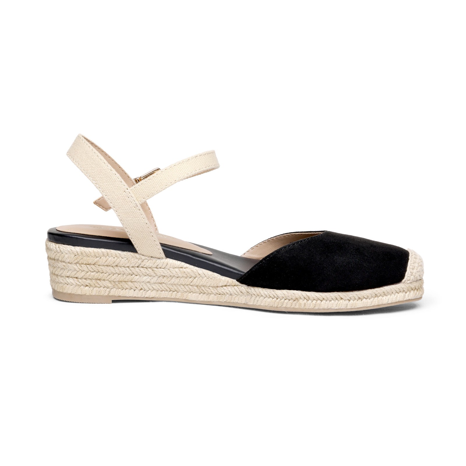 Women Espadrilles Wedge Sandals Close Toe Ankle Strap Dress Shoes