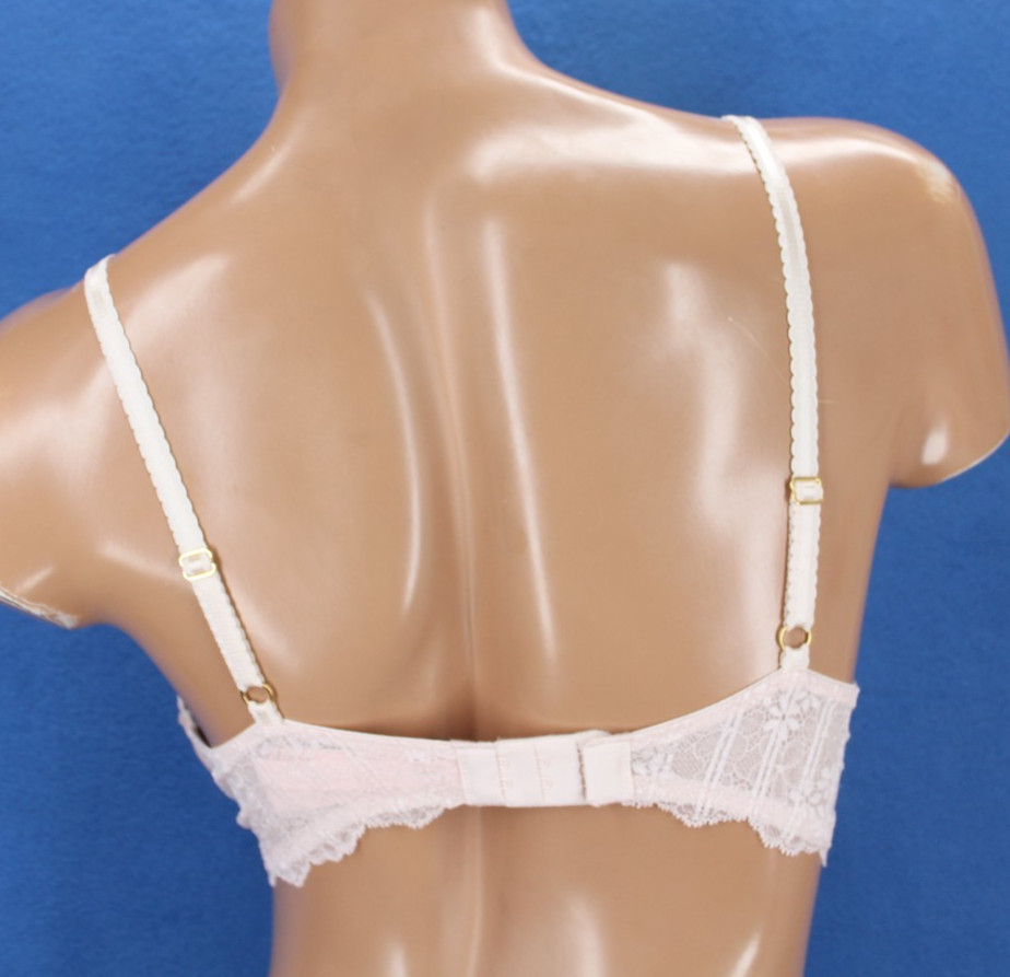 Victoria Secret Lace Underwire Unlined Demi Bra NWT Size 32B #H8798