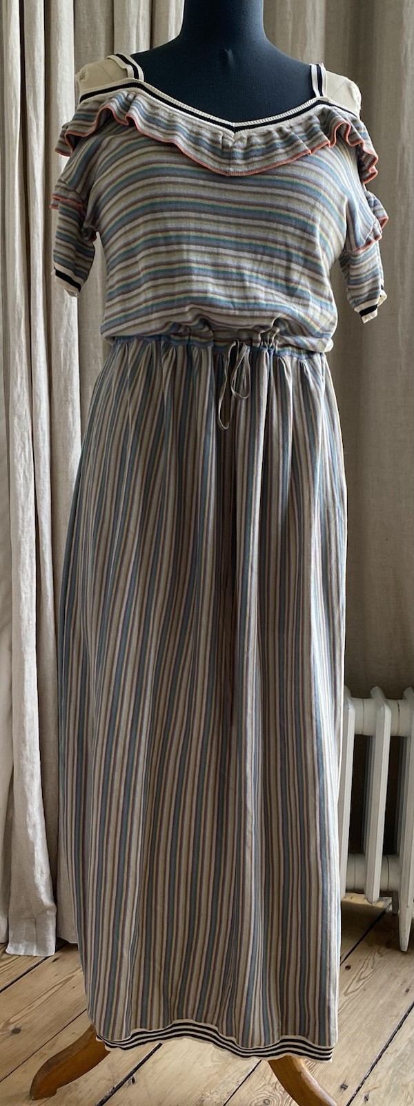 Caramel Baby & Child Long Fine Knit Stripe Women’s Dress Size small