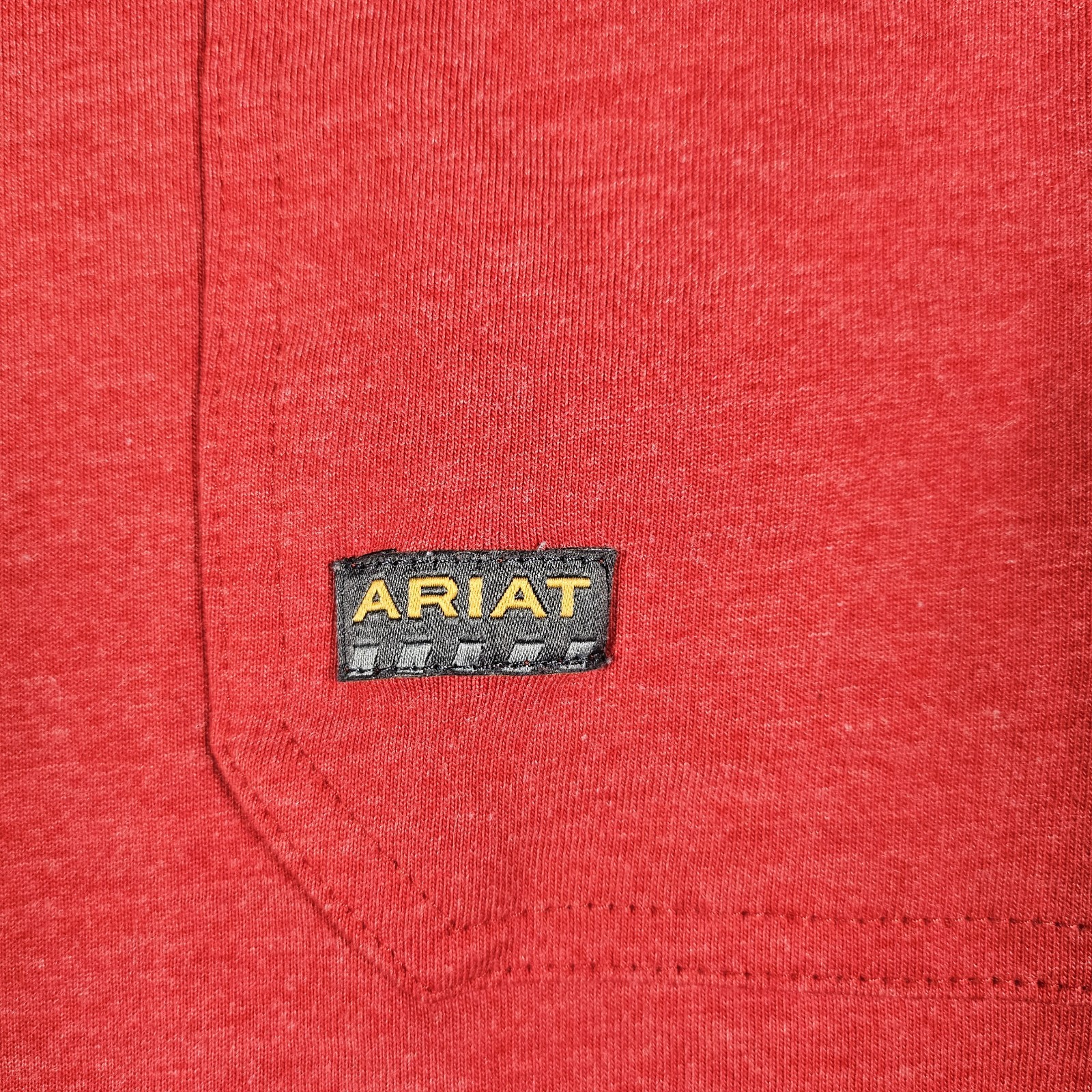 Ariat Rebar Workman Long Sleeve T-Shirt Men’s Medium Red USA Flag Graphic Heavy