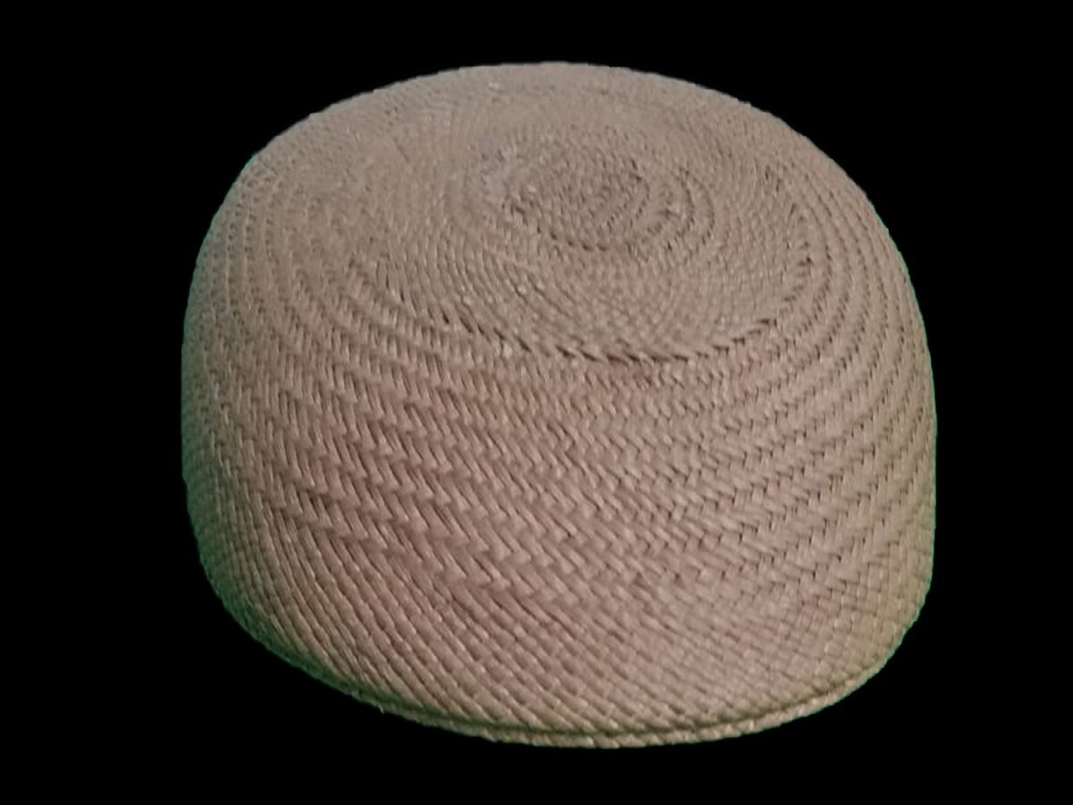 Original Panama Beret Toquilla Straw Brown 54 Cm Handwoven