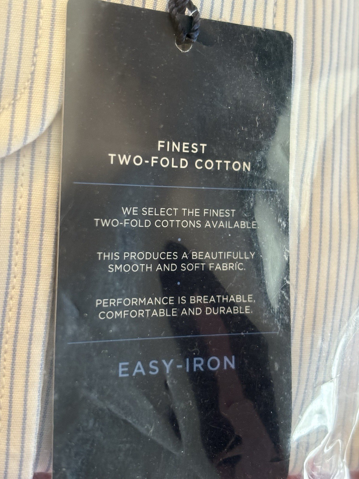 BNWT TM Lewin 18/36 Slim Fit Fine Sky Stripes Poplin Classic Collar Button Cuffs