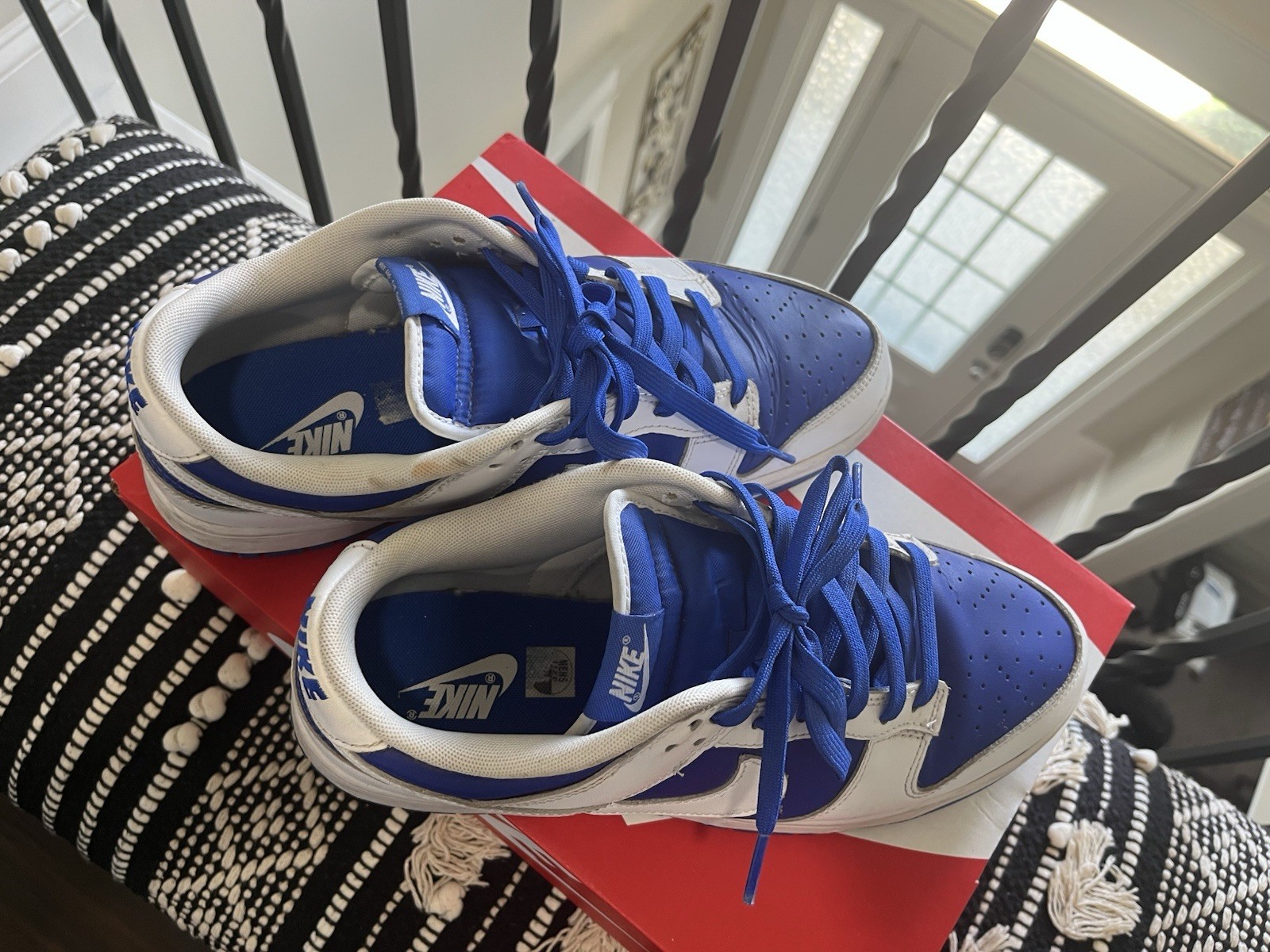 Nike Dunk White And Blue Size 10.5