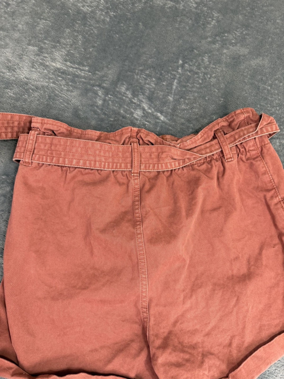 Abercrombie & Fitch Womens Rust Paperbag Belted Shorts Size M
