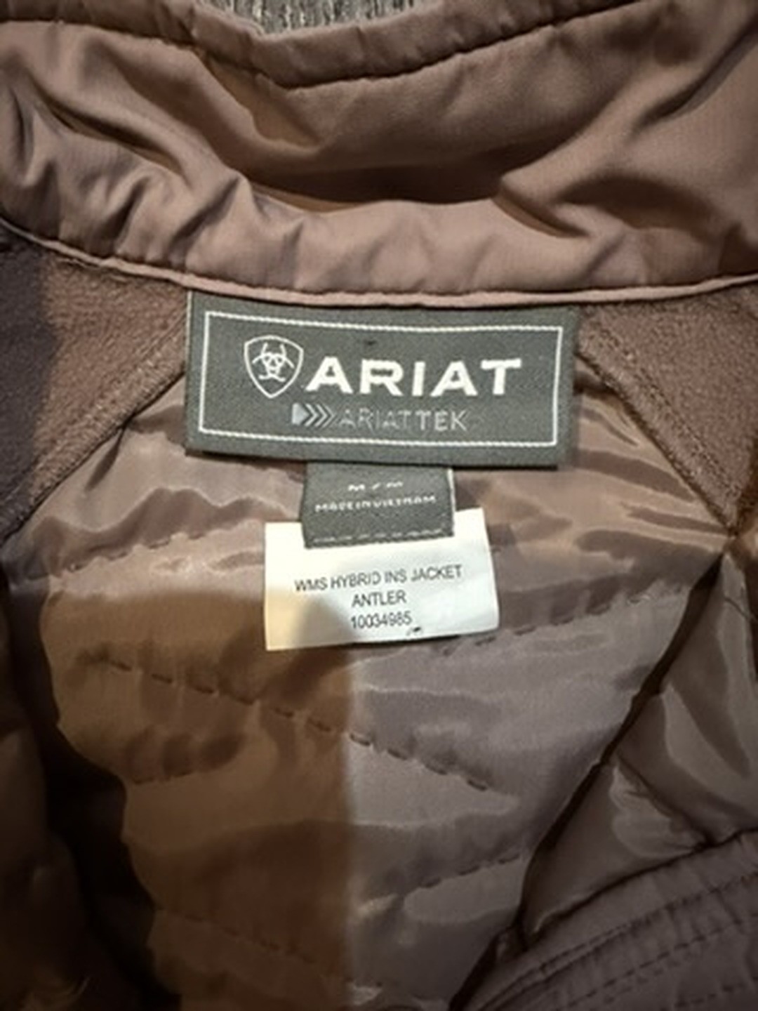 Ariat Women’s Hybrid Insulated Jacket Antler 10034985