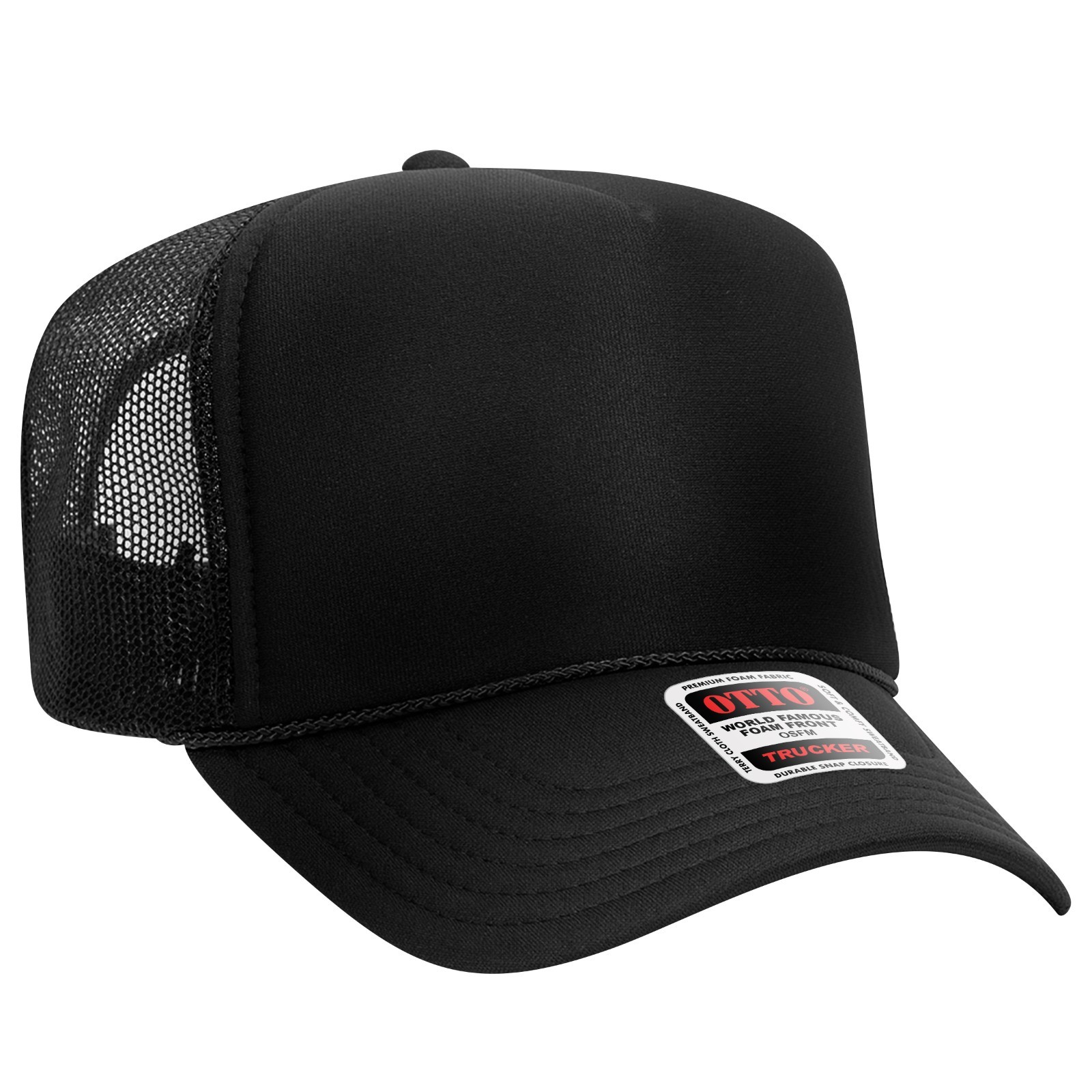 OTTO CAP® 39-165 Foam Trucker Hat 5 Panel High Crown Trucker Cap
