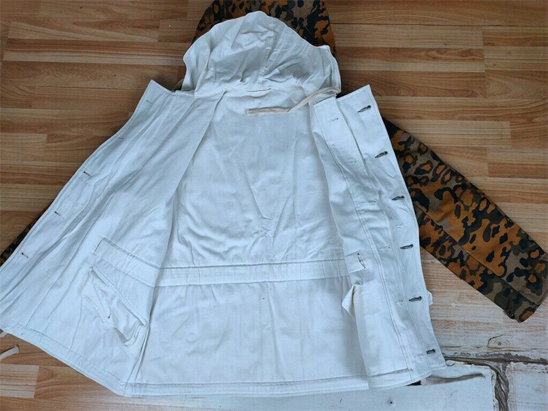 WWII German Autumn Oak Leaf Camo Parka, Double Sided Reversible Winter Military
