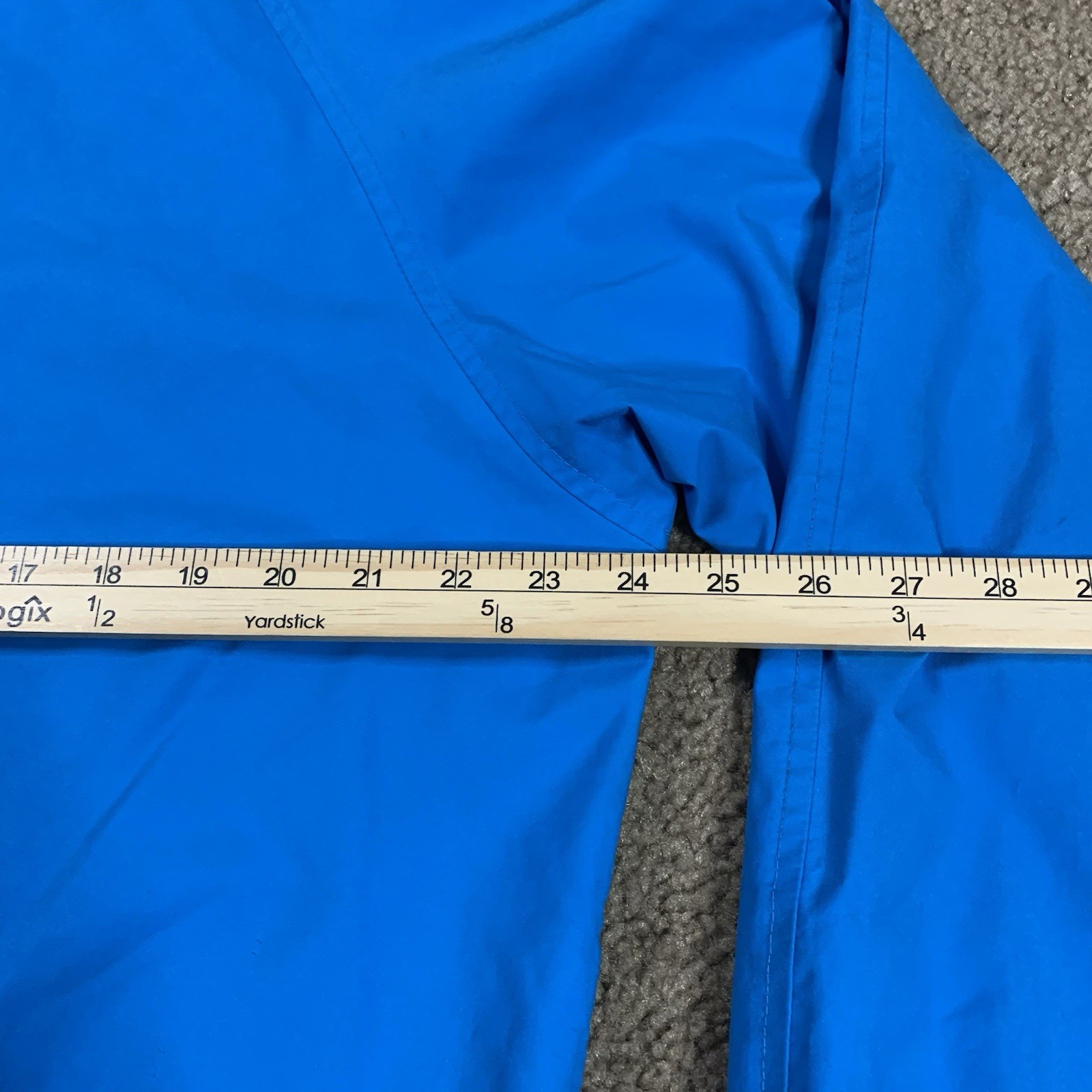 VTG Eddie Bauer Mens Medium Blue Pullover 1/4 Zip Jacket Camping Outdoors 90s