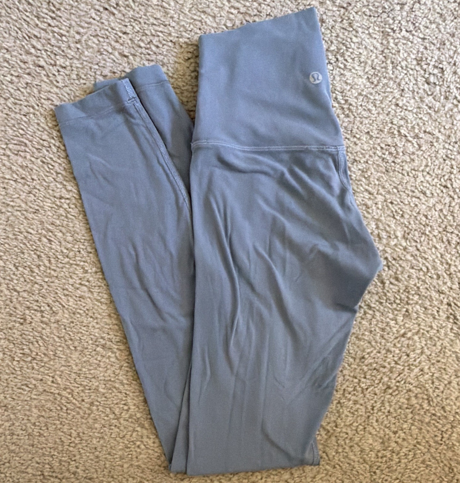 Lululemon Women’s Solid Gray Ankle Yoga Leggings 0 Stretch